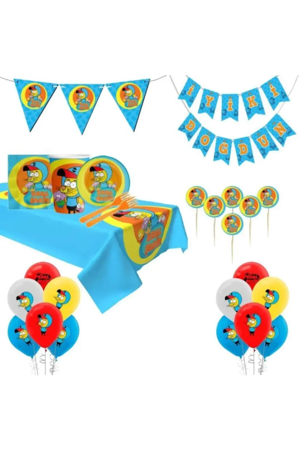 Kral Şakir Doğum Günü Parti Seti 8 Kişilik