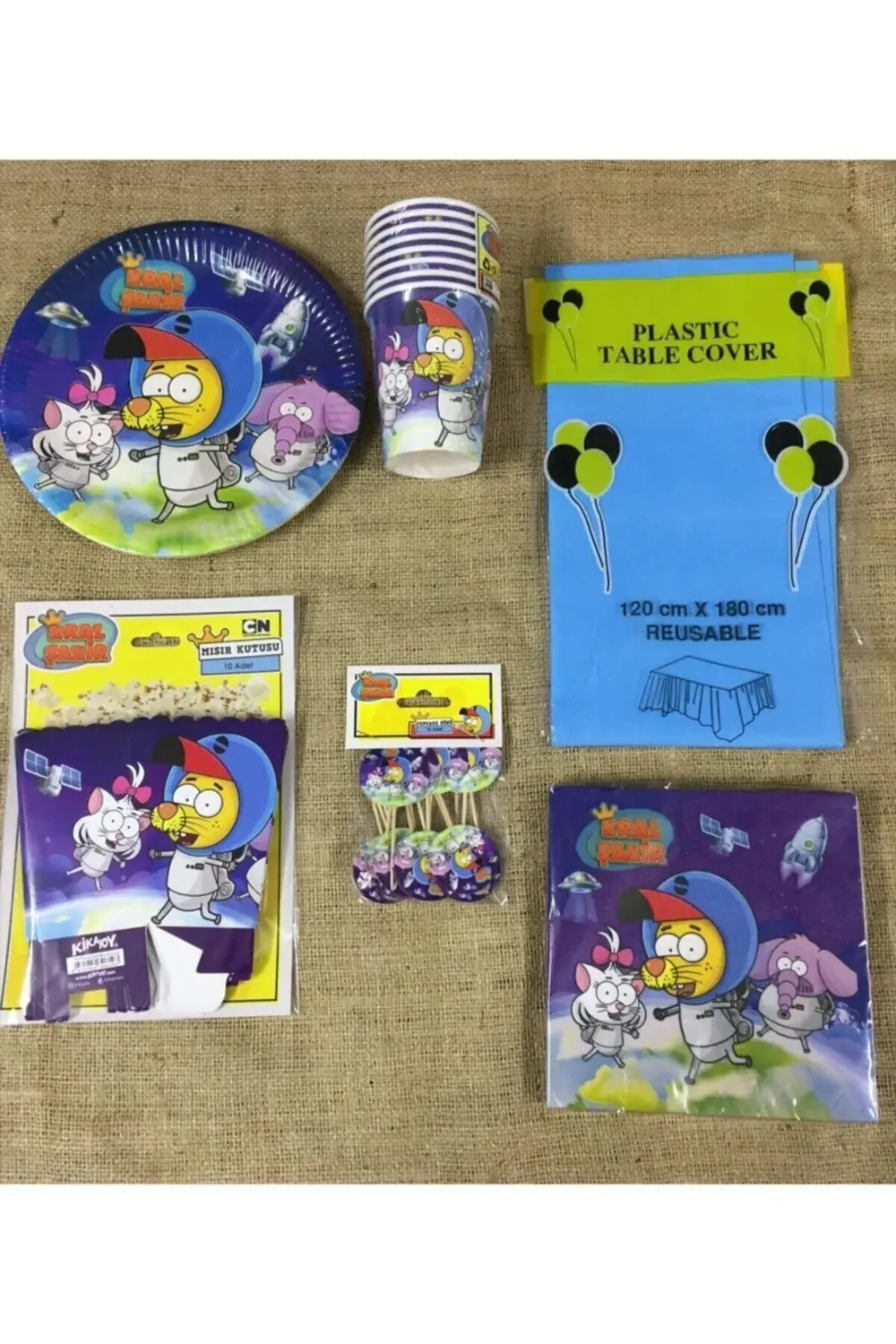 Kral Şakir Lisanslı Doğum Günü Parti Seti 8 Kişilik