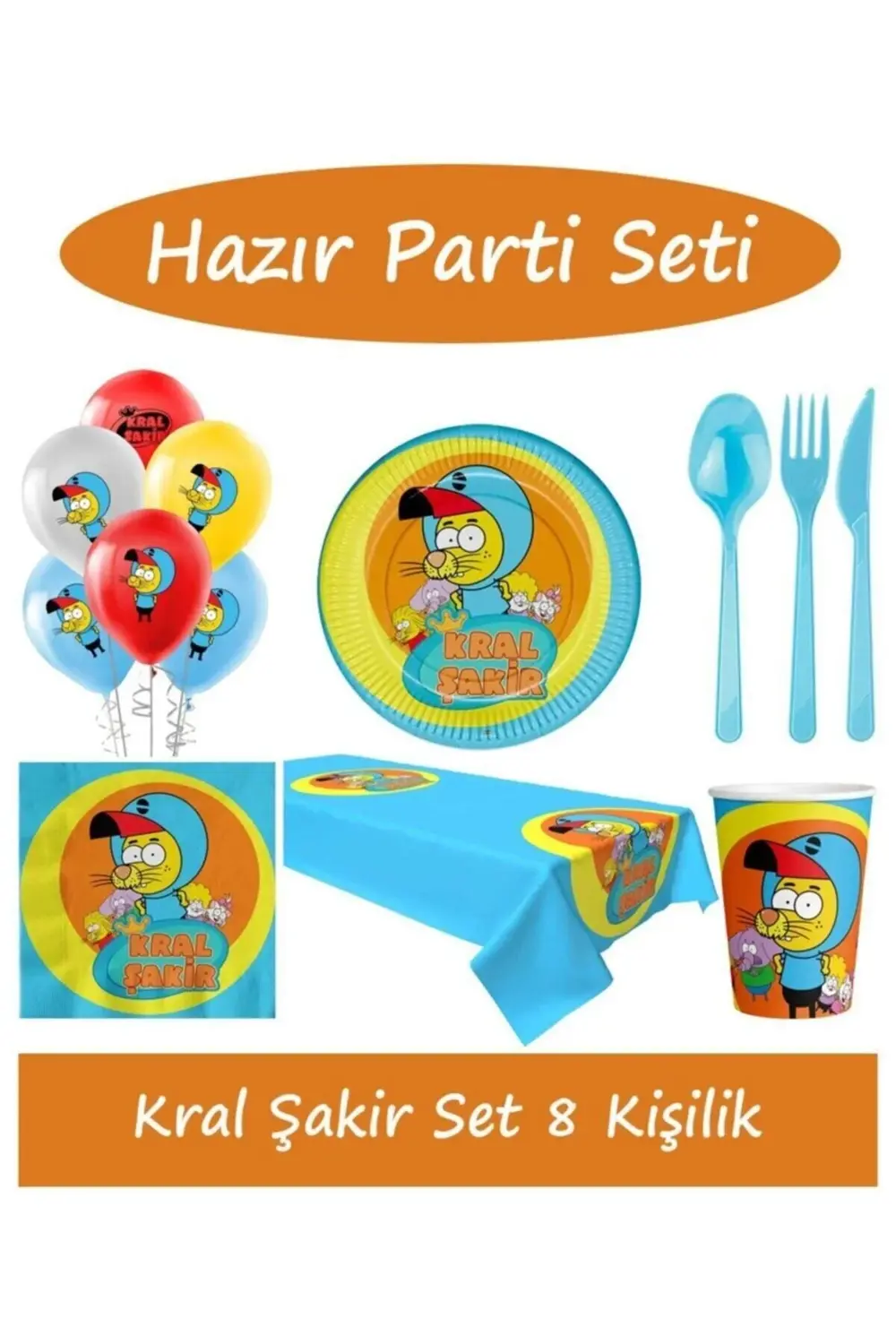 Kral Şakir Parti Seti 8 Kişilik