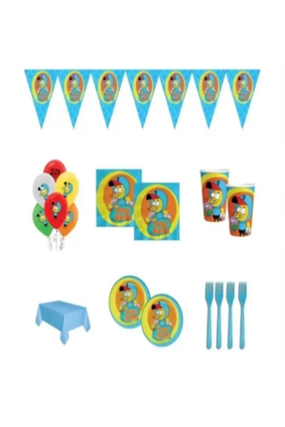 Kral Şakir Temalı Doğum Günü Parti Malzemeleri Süsleri Seti 32 Ki