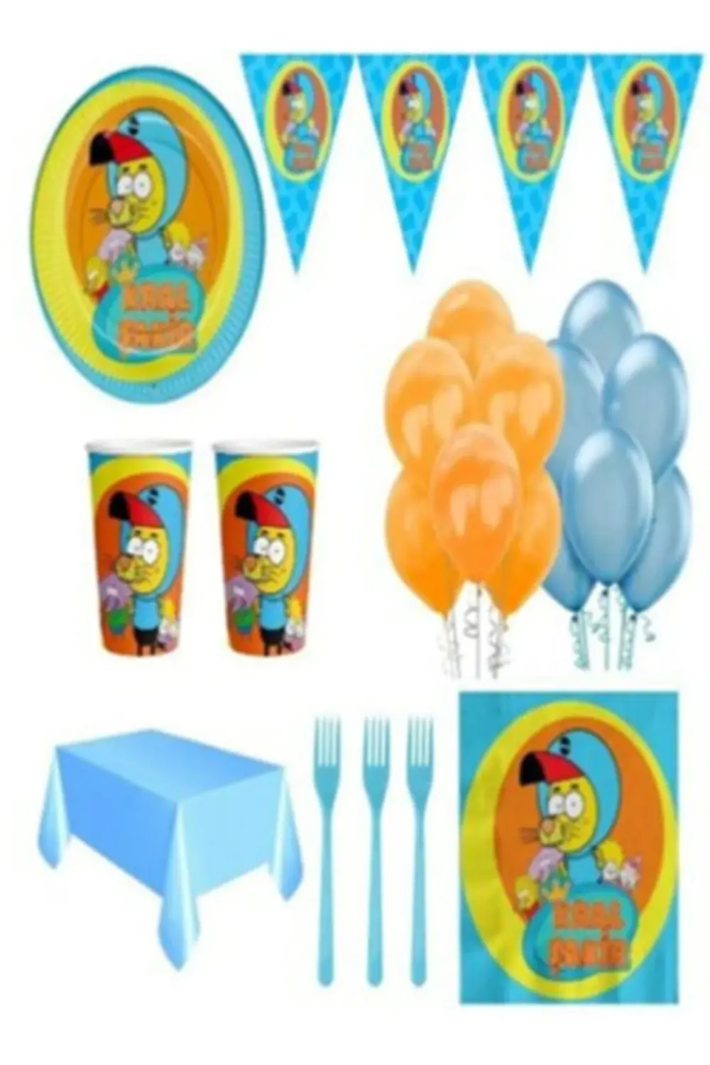 Kral Şakir Temalı Doğum Günü Parti Malzemeleri Süsleri Seti 40 Ki