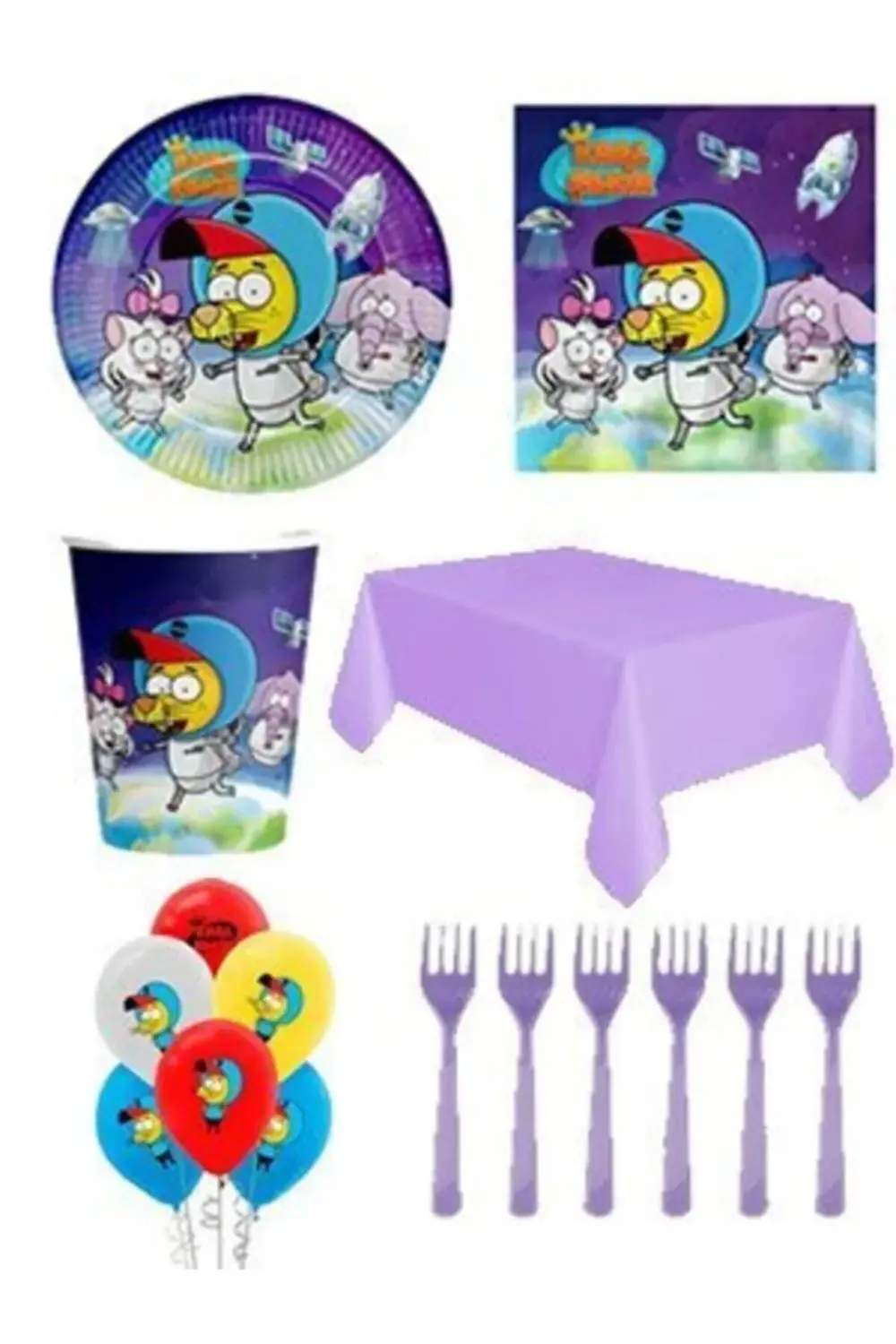 Kral Şakir Uzayda 24 Kişilik Ekonomik Doğum Günü Parti Seti