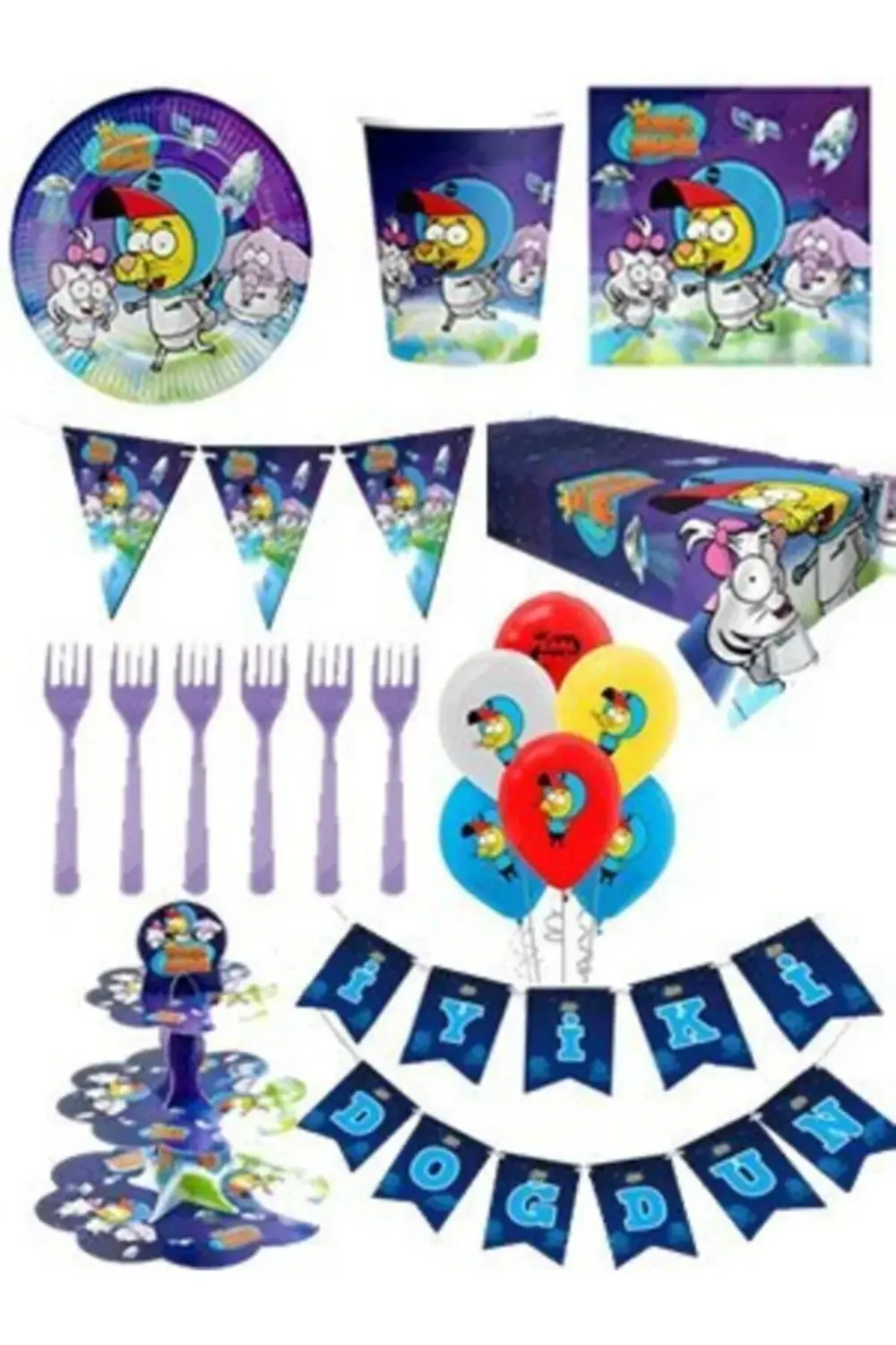 Kral Şakir Uzayda 8 Kişilik Doğum Günü Parti Seti