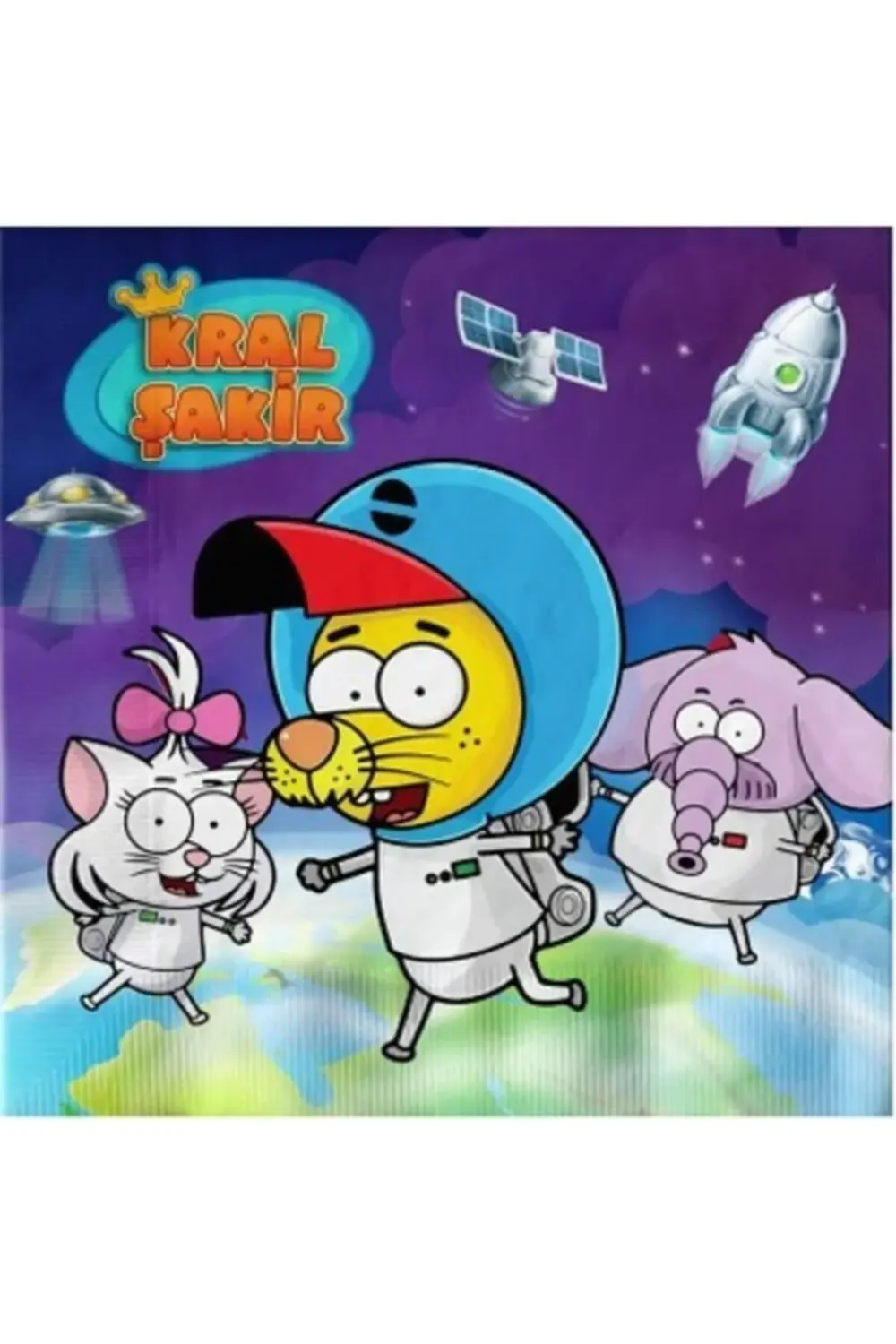 Kral Şakir Uzayda Karton Tabak Ve Peçete Seti 2'li