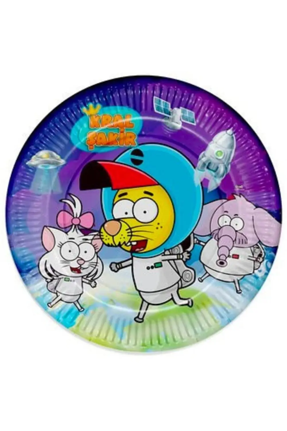 Kral Şakir Uzayda Karton Tabak Ve Peçete Seti 2'li