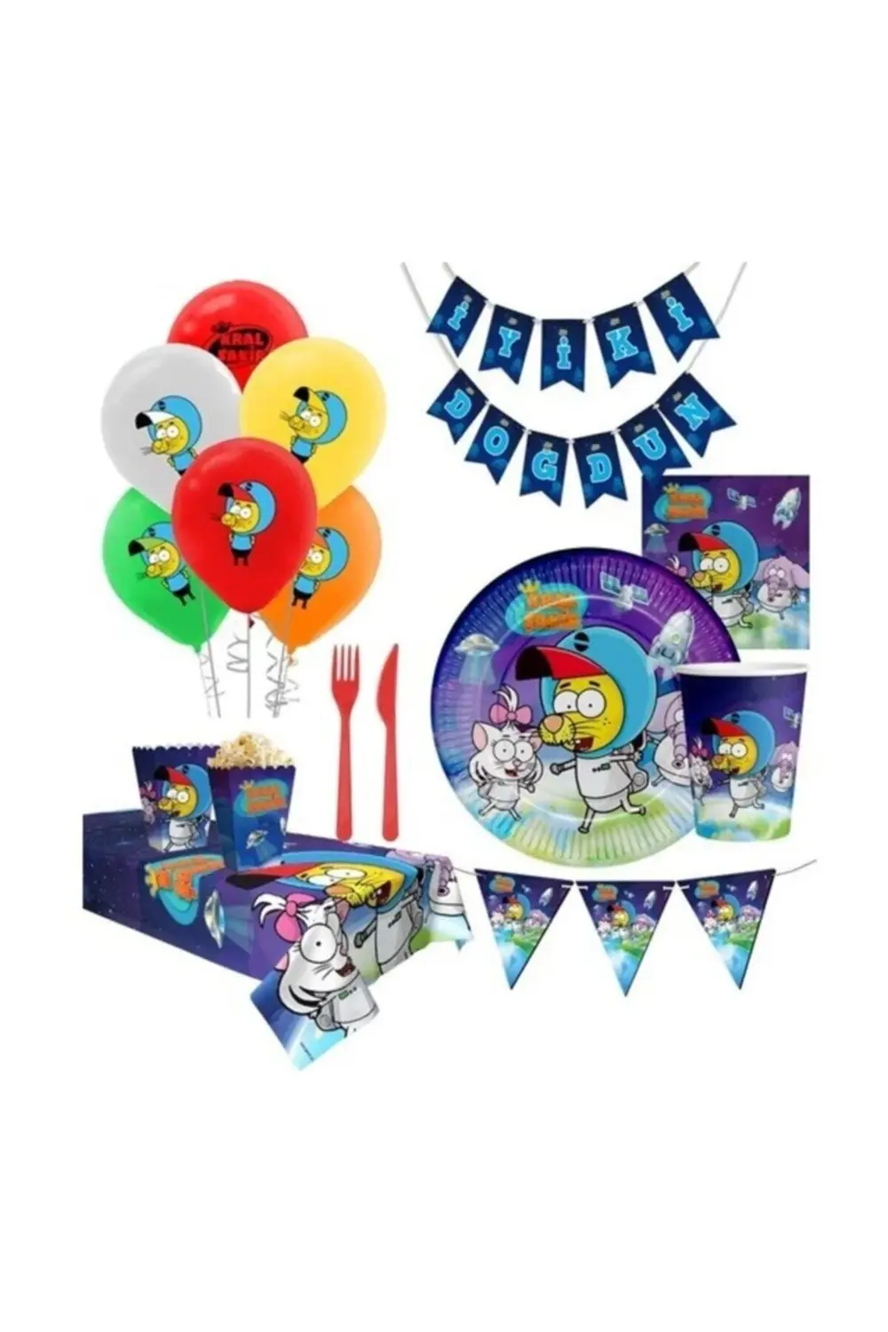 Kral Şakir Uzayda Parti Seti 8 Kişilik