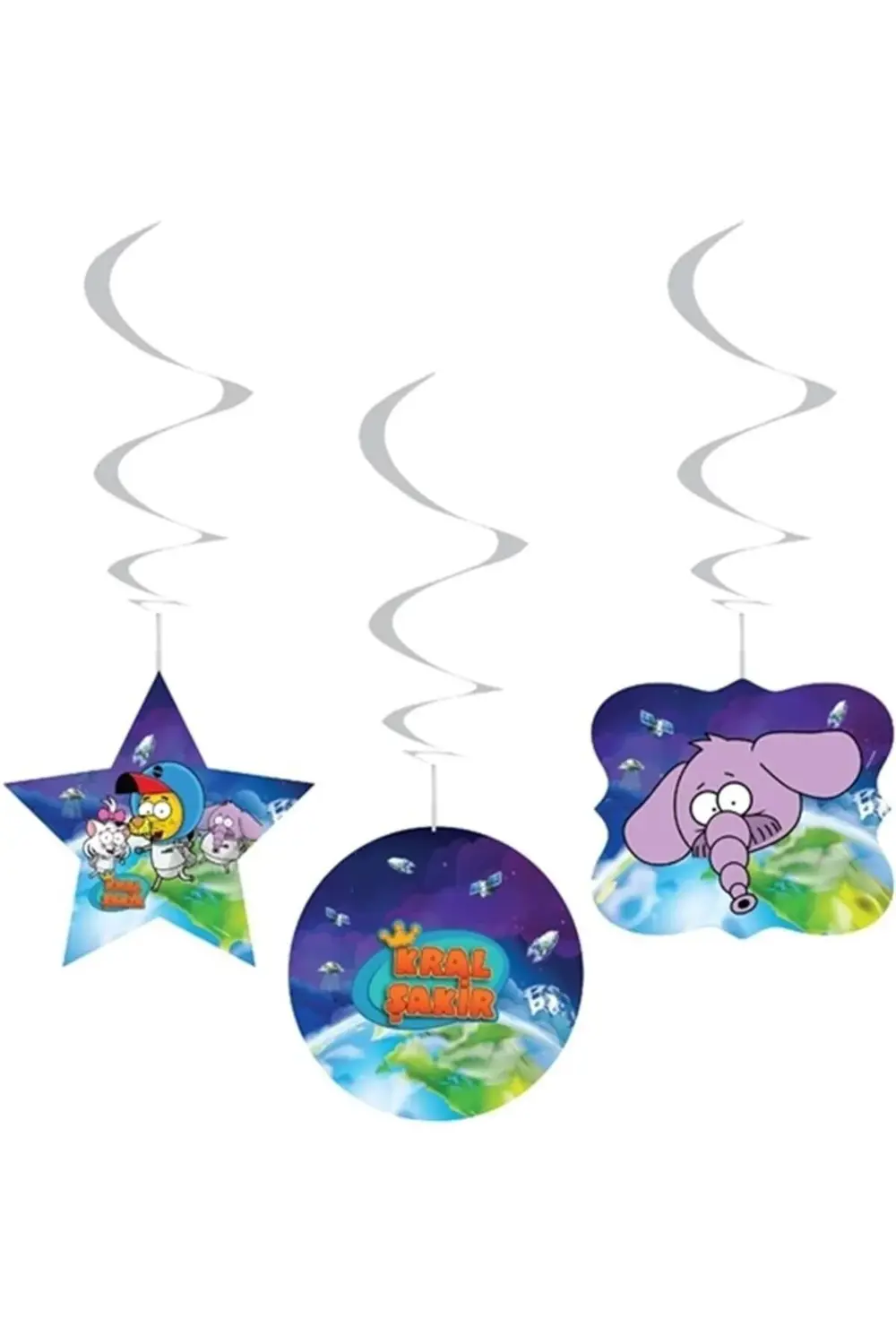 Kral Şakir Uzayda Tavan Sarkıt Süs 6 Lı