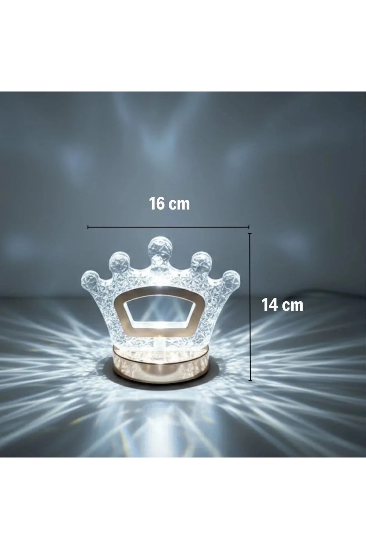 Kral Tacı Model Kristal LED Masa Lambası – Dokunmatik, 3 Renk Işık Modlu, Şarjlı Mini Dekoratif Gece Kral Tacı Model Kristal LED Masa Lambası – Dokunmatik, 3 Renk Işık Modlu, Şarjlı Mini Dekoratif Gece