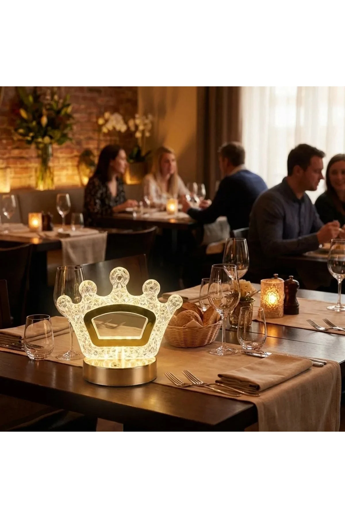 Kral Tacı Model Kristal LED Masa Lambası – Dokunmatik, 3 Renk Işık Modlu, Şarjlı Mini Dekoratif Gece Kral Tacı Model Kristal LED Masa Lambası – Dokunmatik, 3 Renk Işık Modlu, Şarjlı Mini Dekoratif Gece