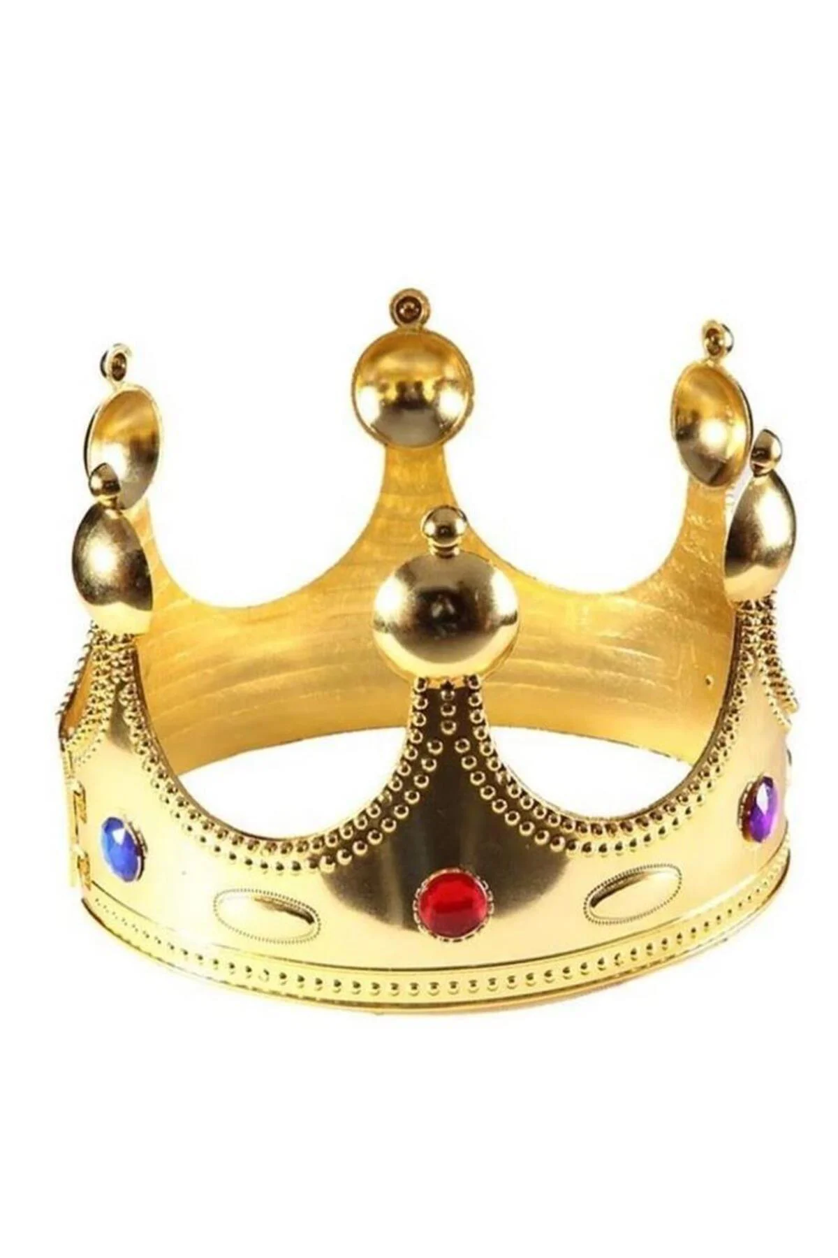 Kral Taçı Sarı Yaldızlı Taç 17cm