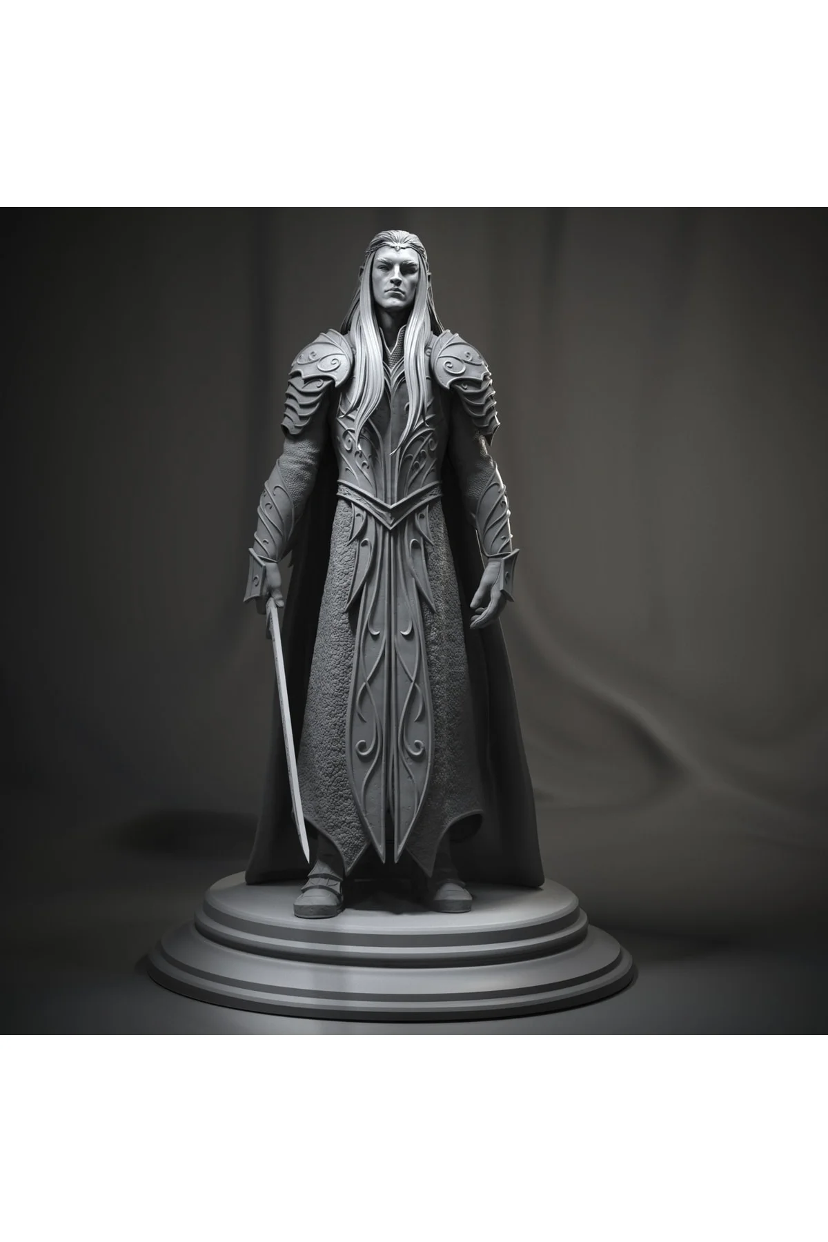 Kral Thranduil Elf Kralı Hobbit Yüzüklerin Efendisi Lotr 25 Cm Gümüş Renk (dev Boy)