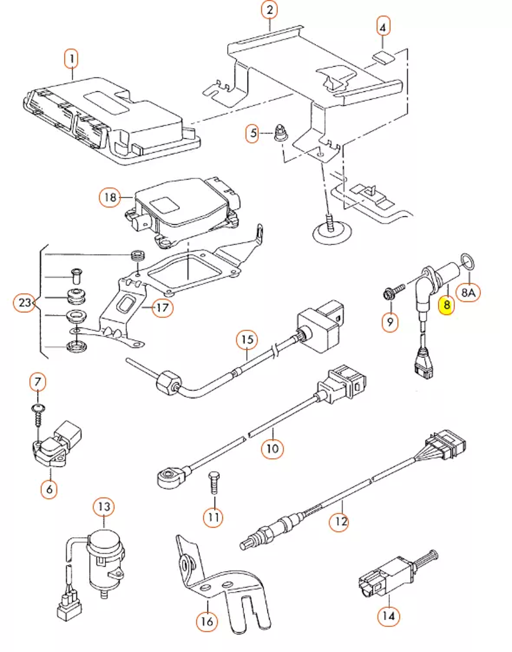 Krank Sensörü - Vidalı (VW Orjinal)(036906433E)(VAG)