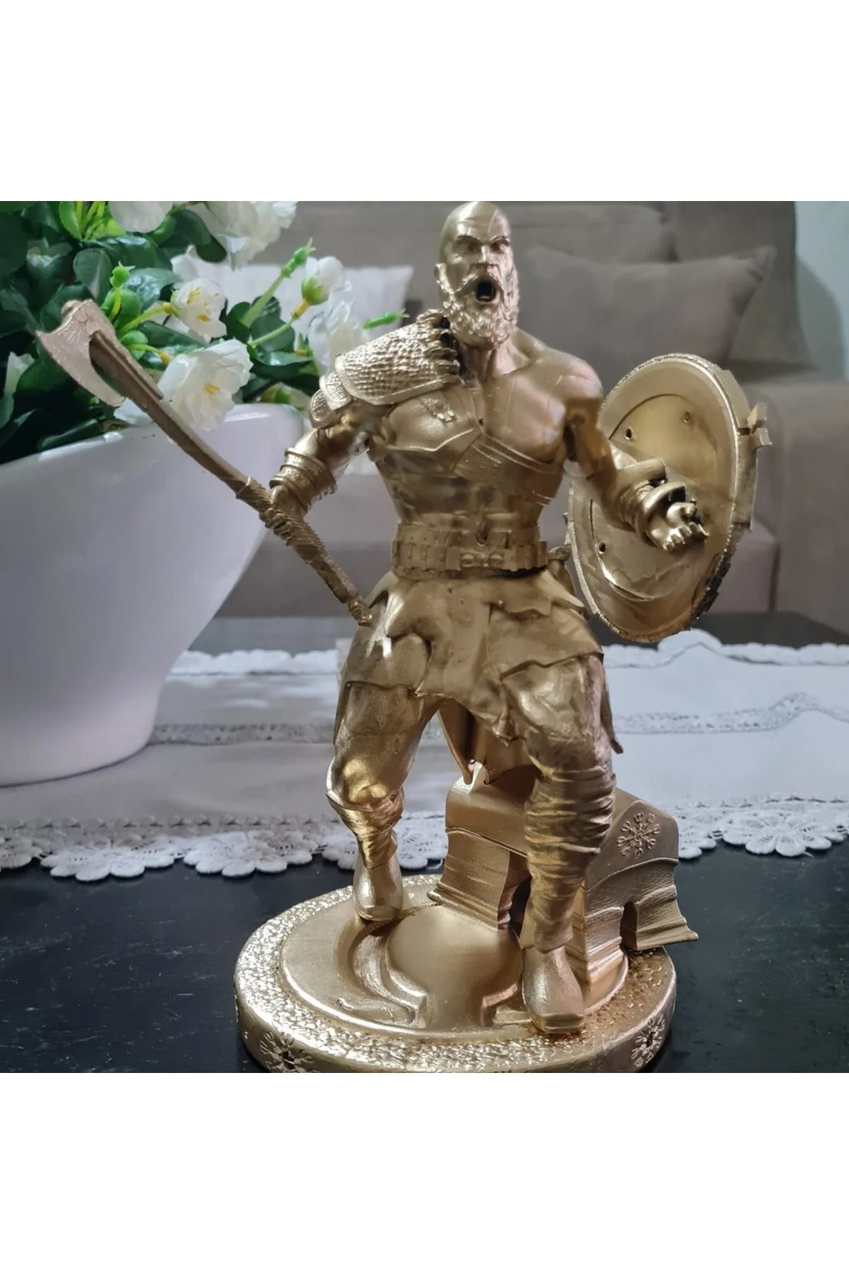 Kratos God Of War Gold Varak Figür 15 Cm