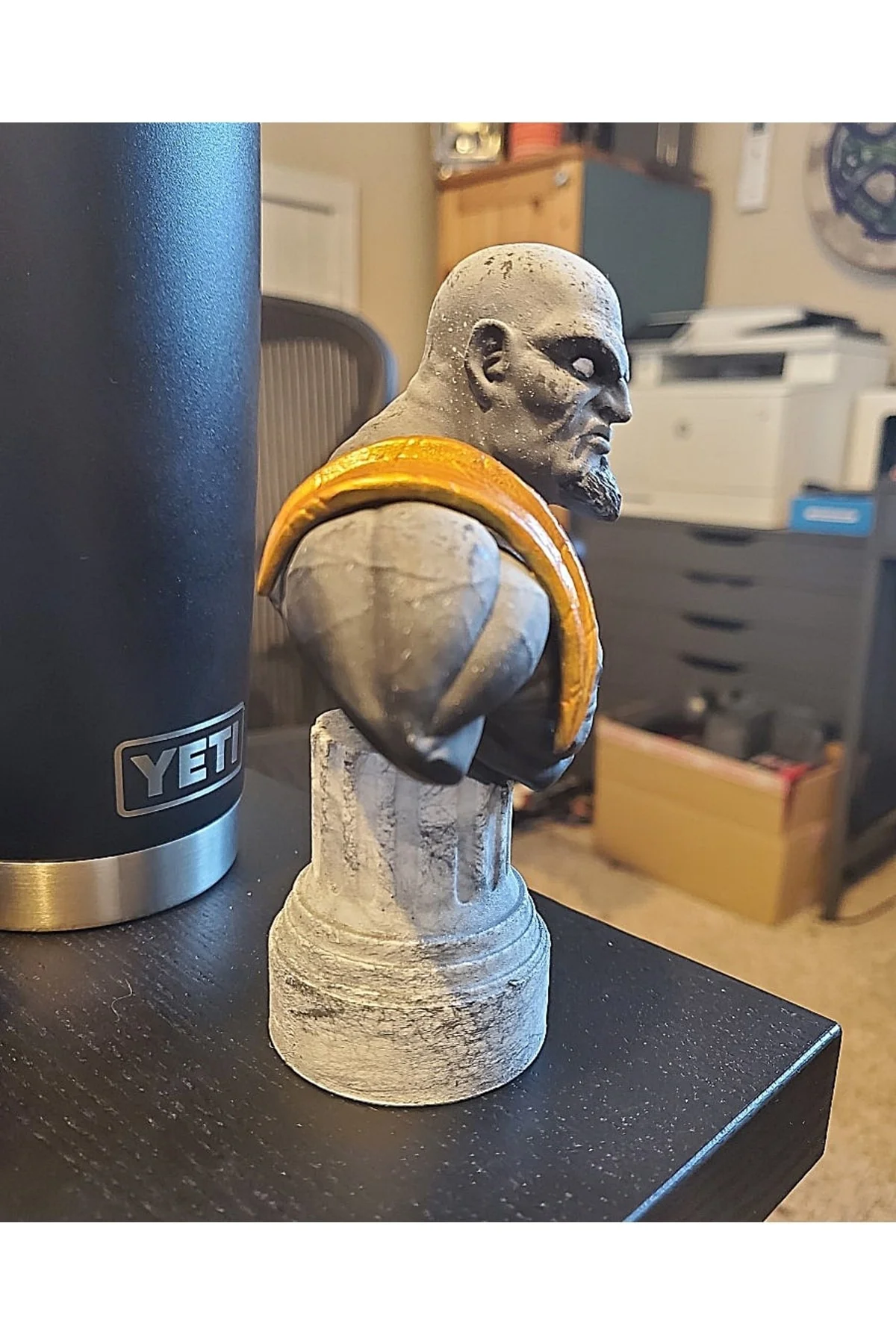 Kratos Haşin Öfke God of War Boyalı Büst 12 CM
