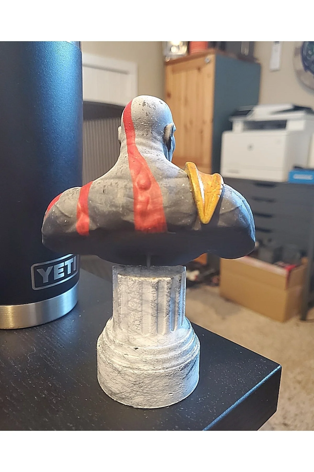 Kratos Haşin Öfke God of War Boyalı Büst 12 CM