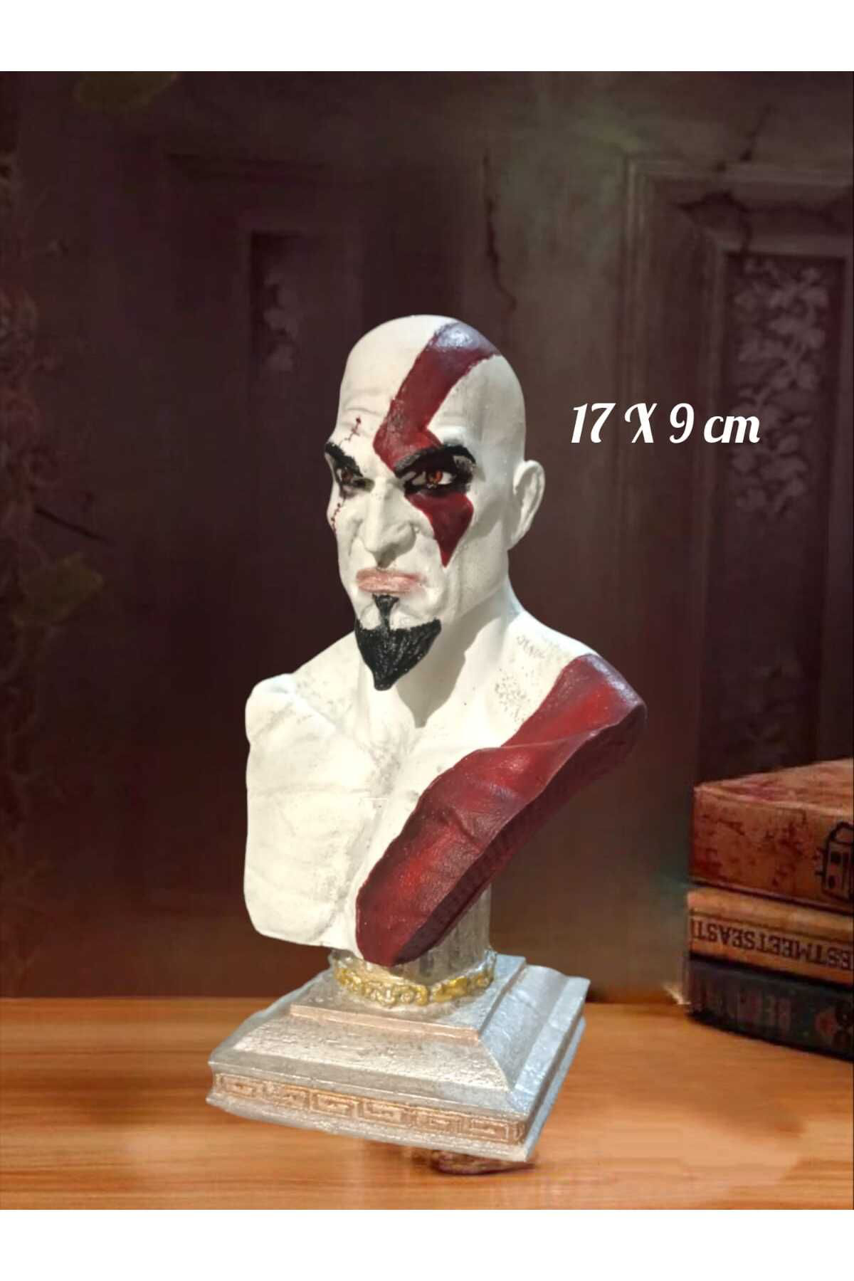 Kratos Polyester Dekoratif Heykel Biblo