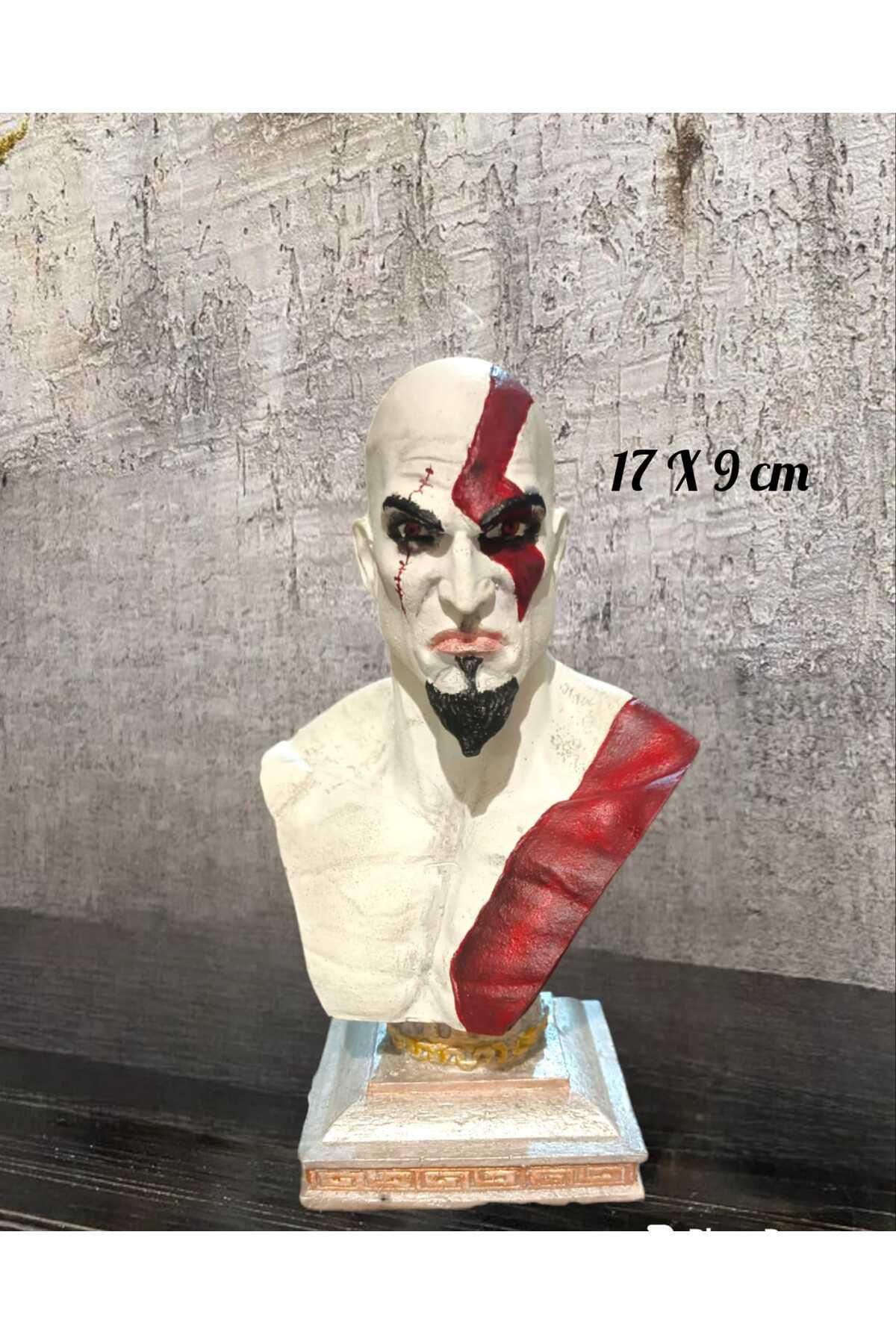 Kratos Polyester Dekoratif Heykel Biblo