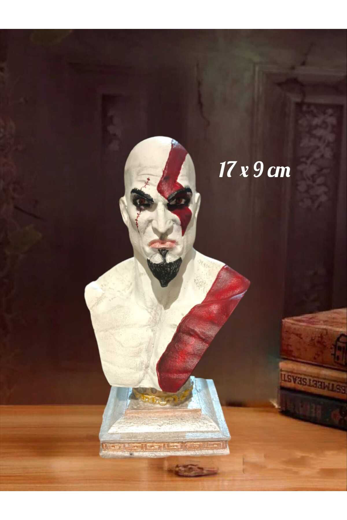 Kratos Polyester Dekoratif Heykel Biblo