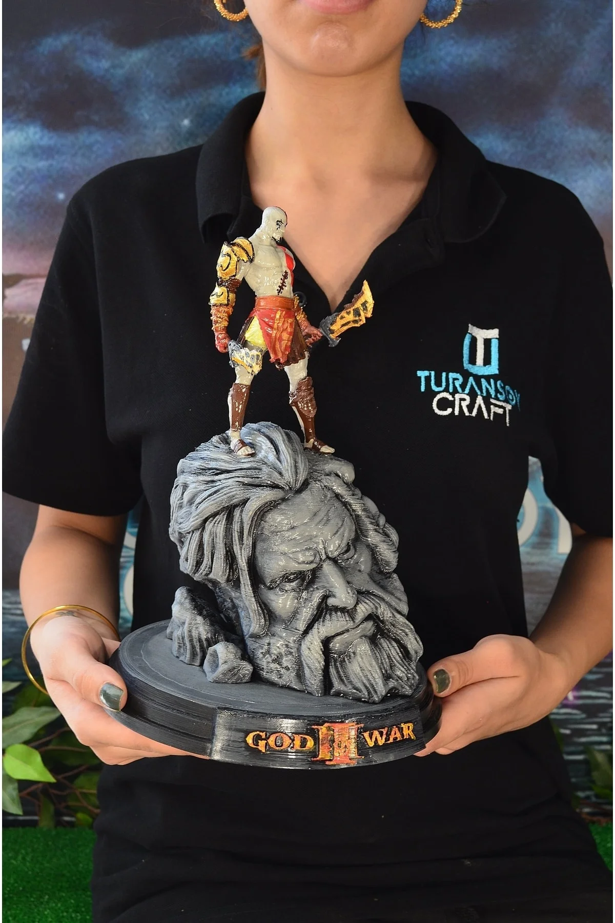 Kratos Ve Zeus God Of War Boyalı Figür 26 Cm (DEV BOY)