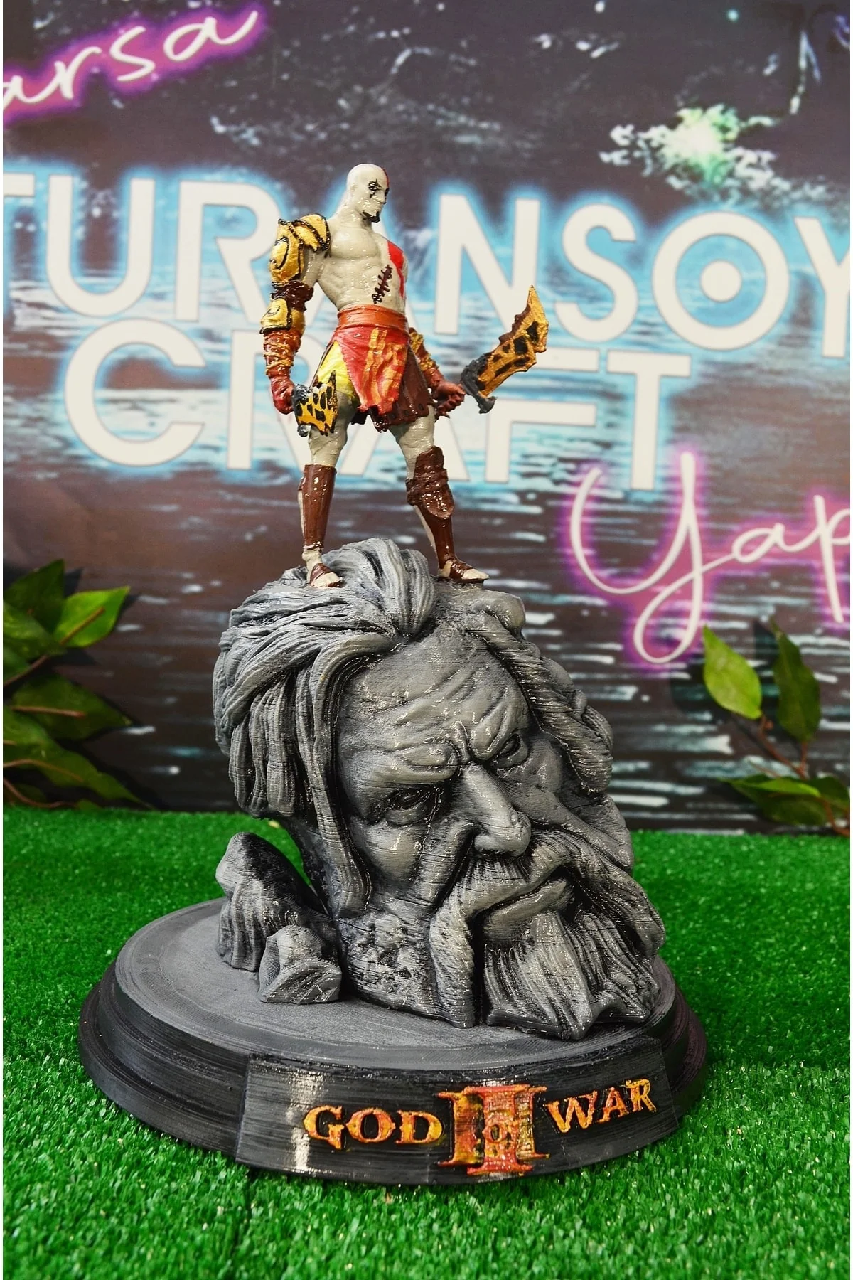 Kratos Ve Zeus God Of War Boyalı Figür 26 Cm (DEV BOY)