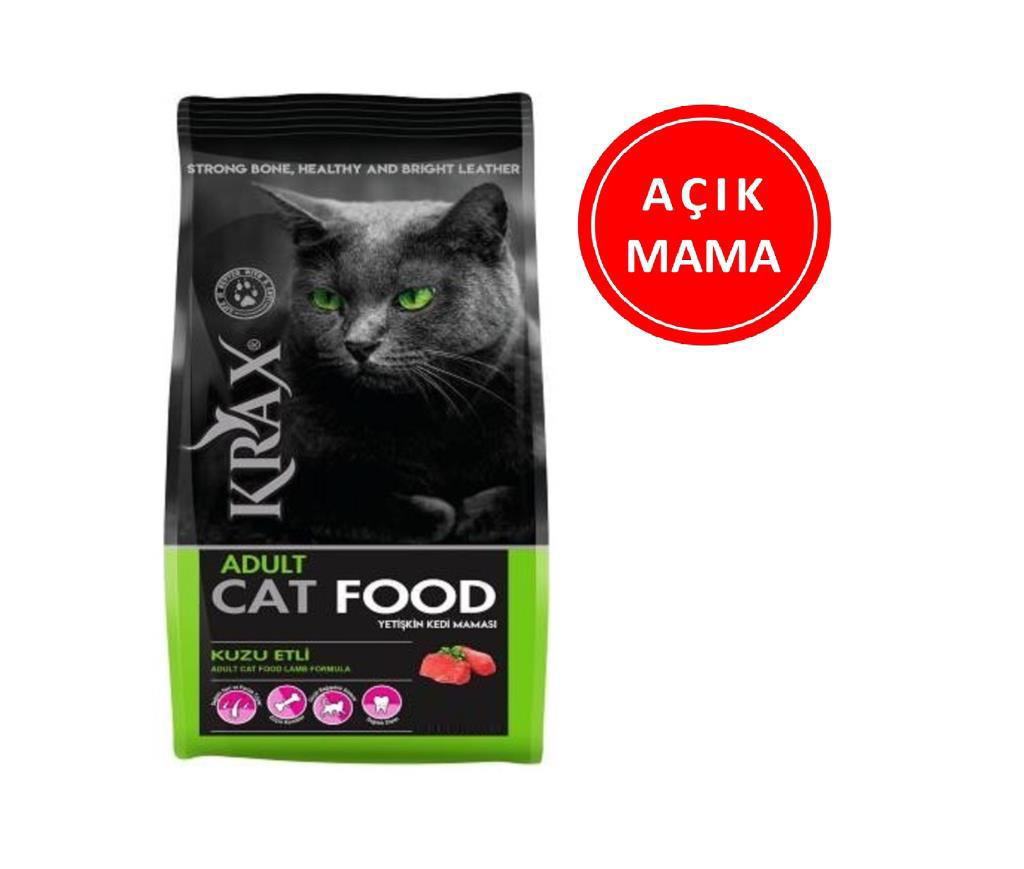 Krax Kuzu Etli Kedi Maması 1 Kg AÇIK