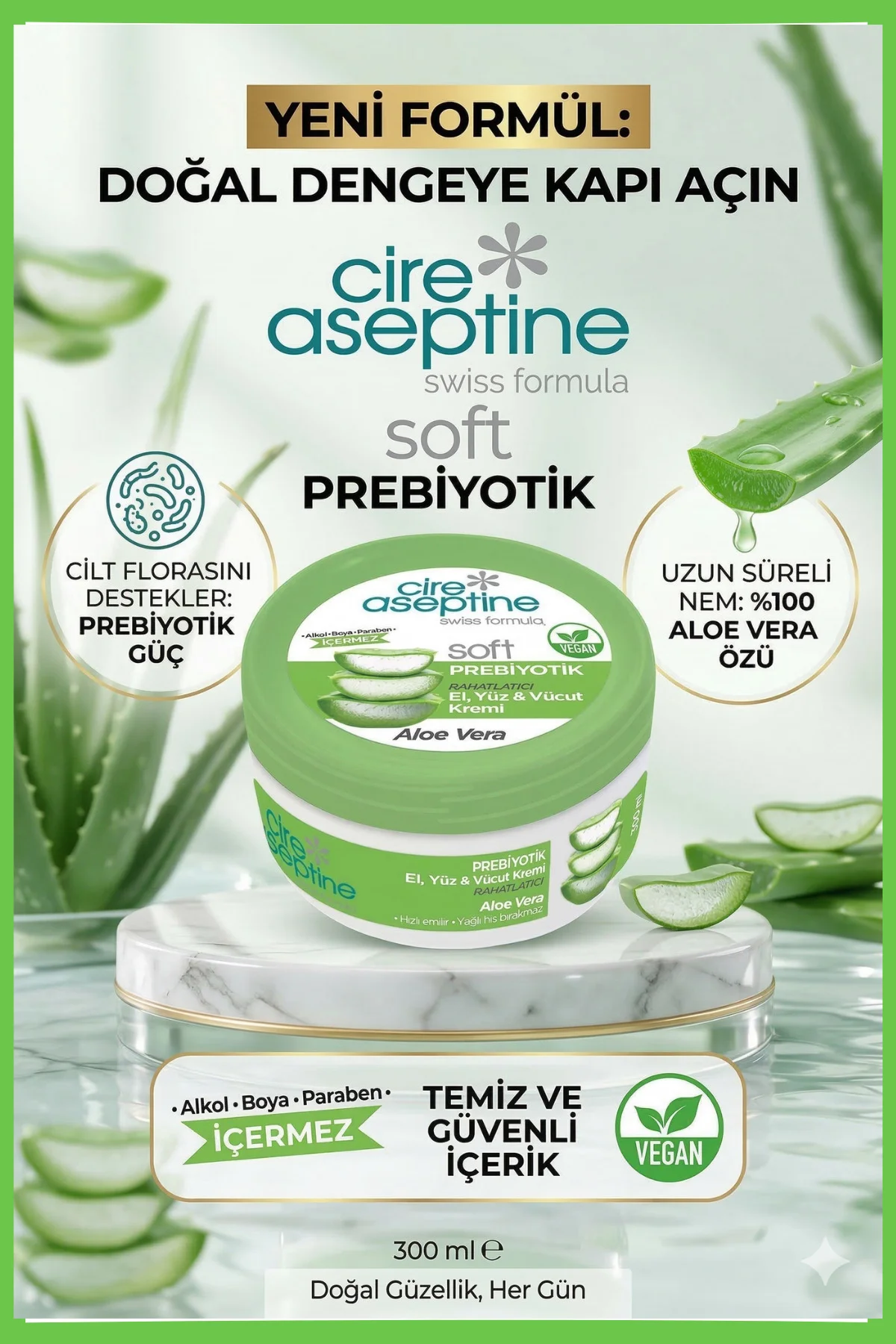Krem 300ml Prebiyotik Aloe Vera