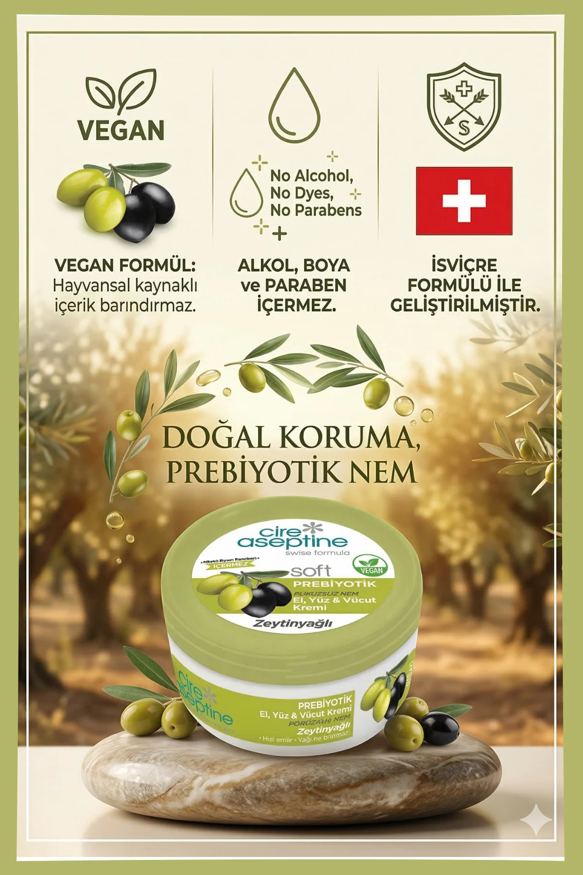 Krem 300ml Prebiyotik Zeytinyağlı