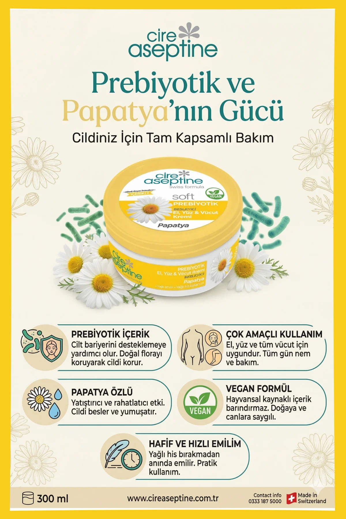 Krem 300ml Prebiyotik Papatya