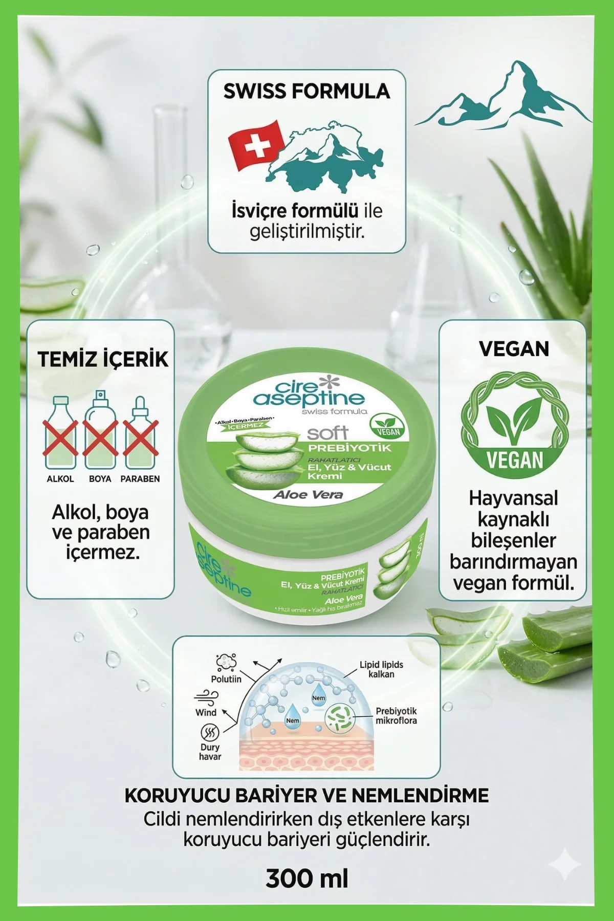 Krem 300ml Prebiyotik Aloe Vera