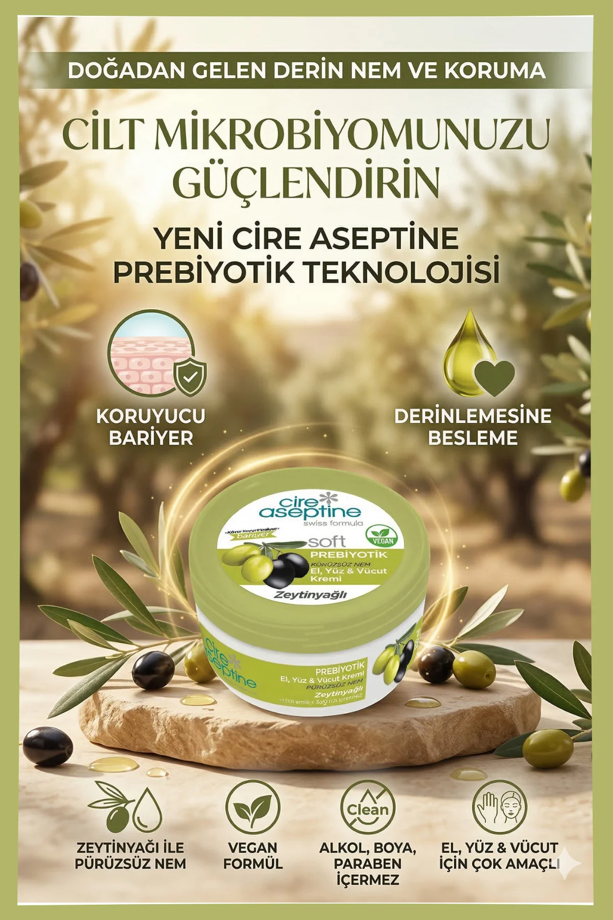 Krem 300ml Prebiyotik Zeytinyağlı