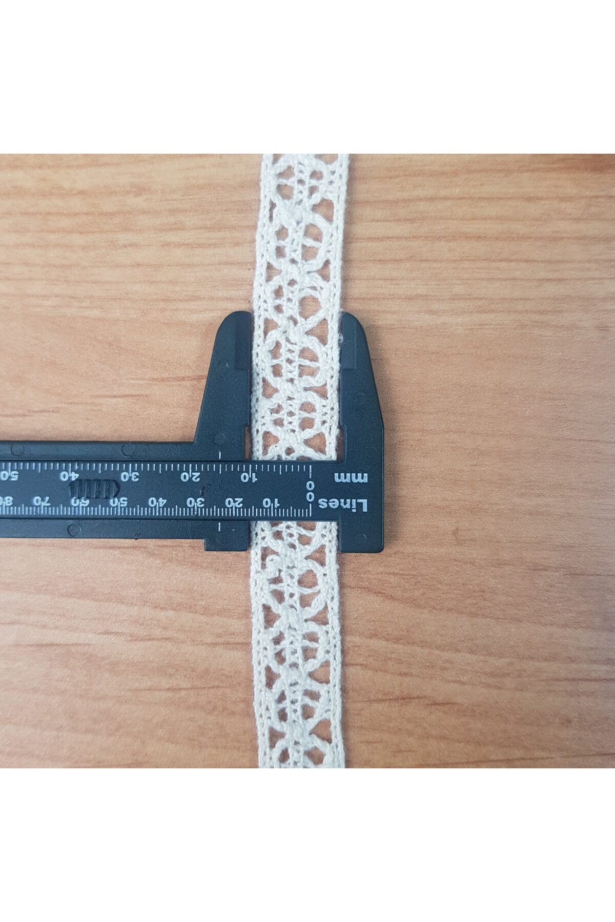 Tuhafiyecimiz Krem Ara Pamuk Dantel 15Mm 10 Metre (8597)