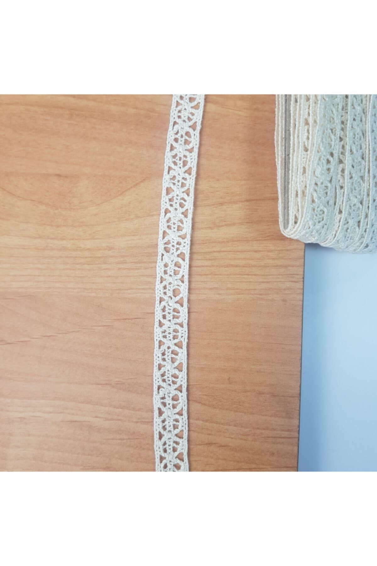 Tuhafiyecimiz Krem Ara Pamuk Dantel 15Mm 10 Metre (8597)