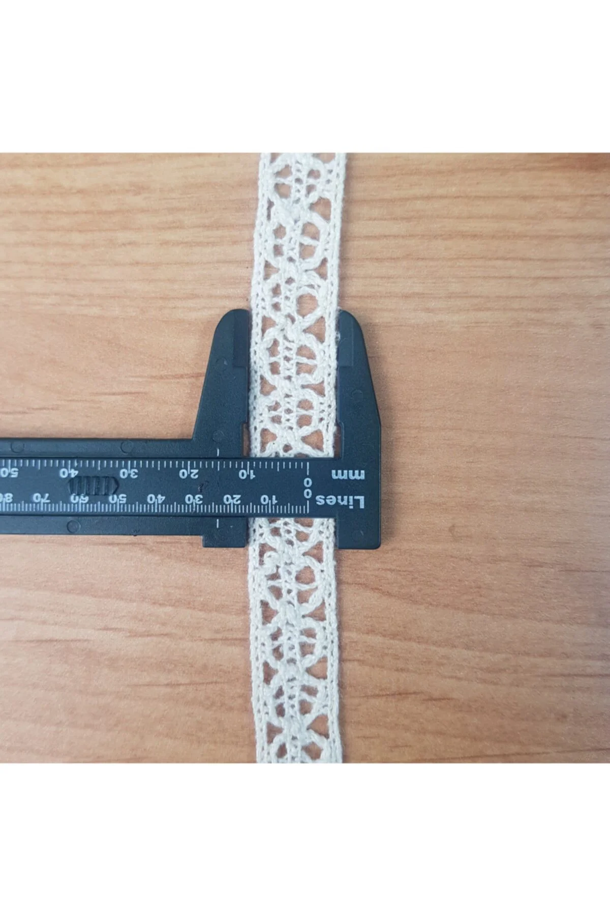 Krem Ara Pamuk Dantel 15mm 10 Metre (8597)