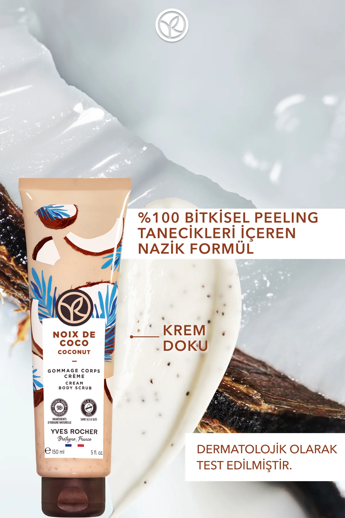 Krem Dokulu Vücut Peelingi-Arındırıcı Yumuşatıcı Tropikal Hindist