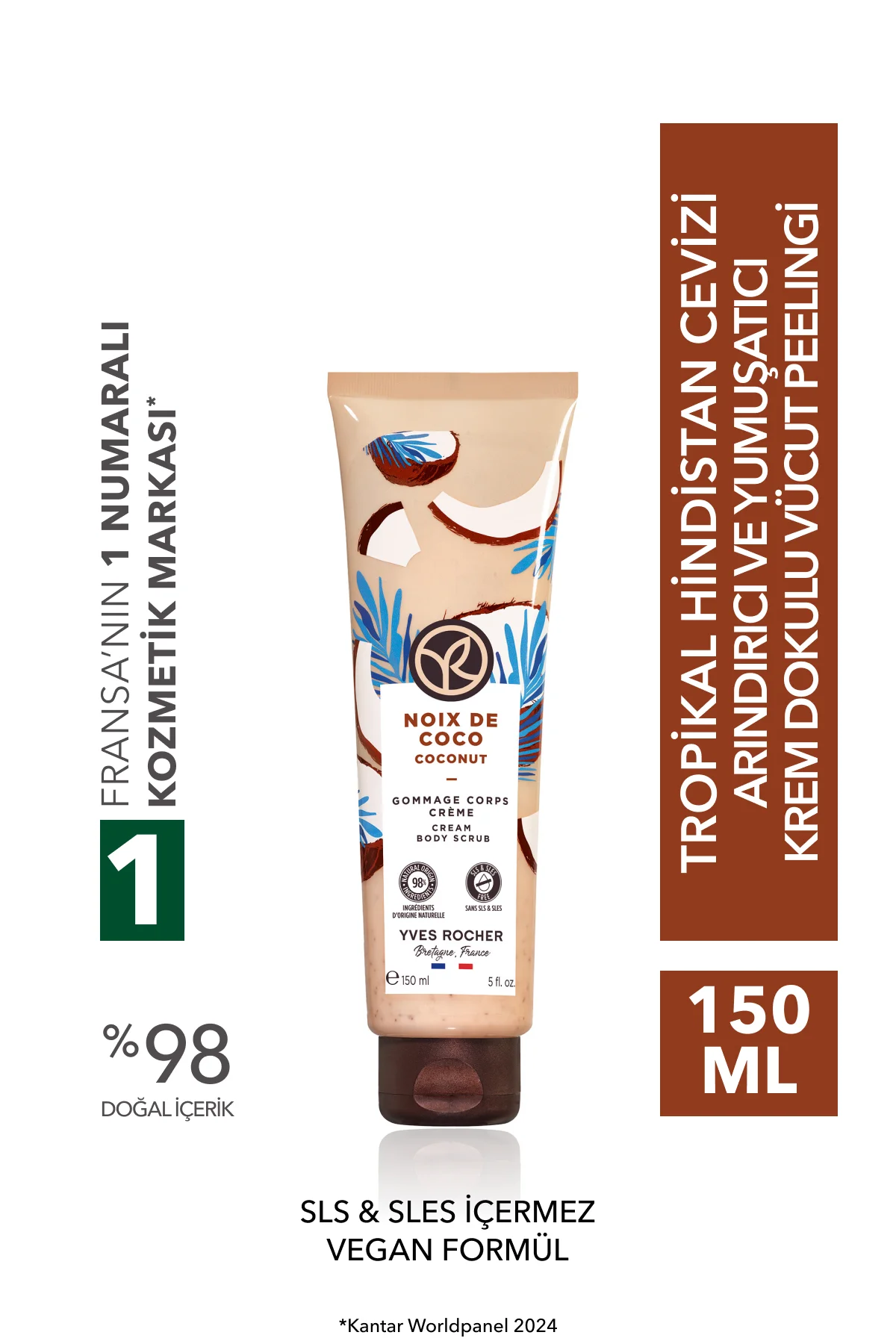 Krem Dokulu Vücut Peelingi-Arındırıcı Yumuşatıcı Tropikal Hindist