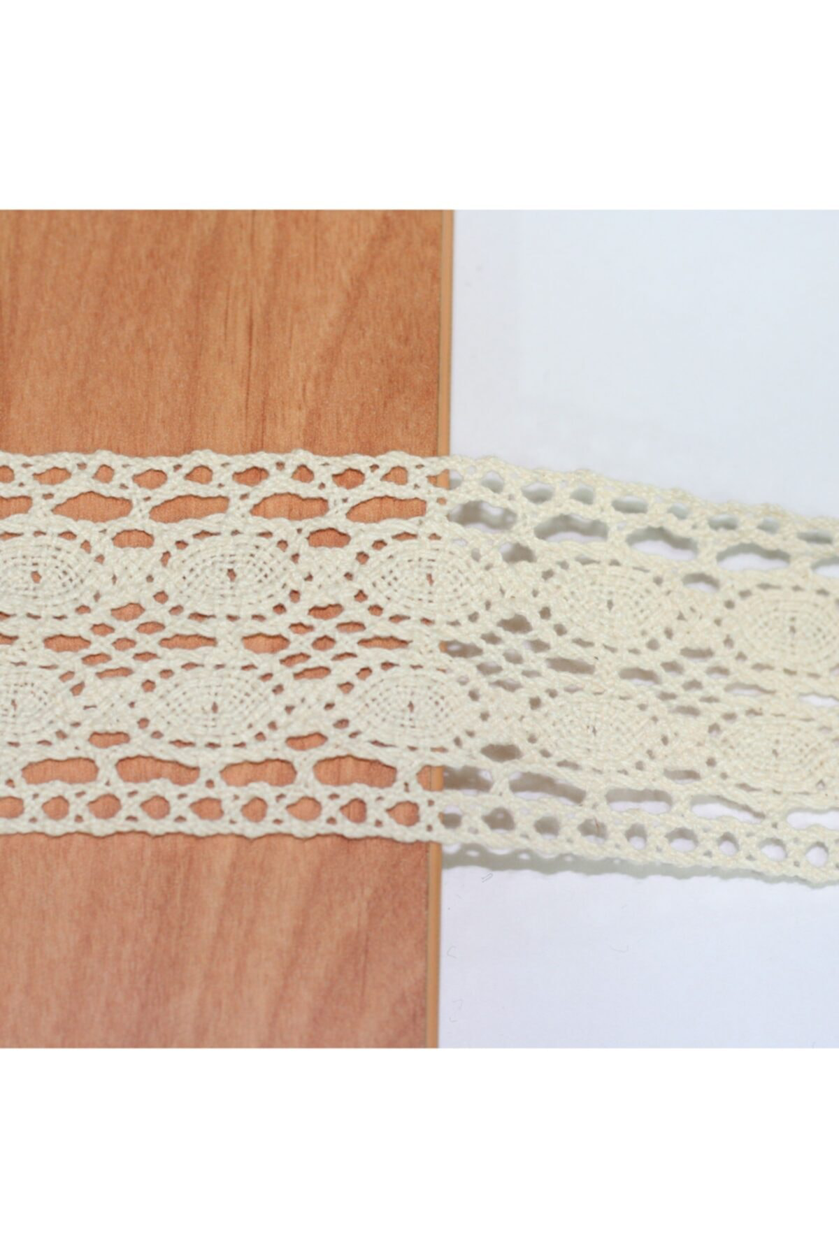 Tuhafiyecimiz Krem Pamuk Ara Dantel