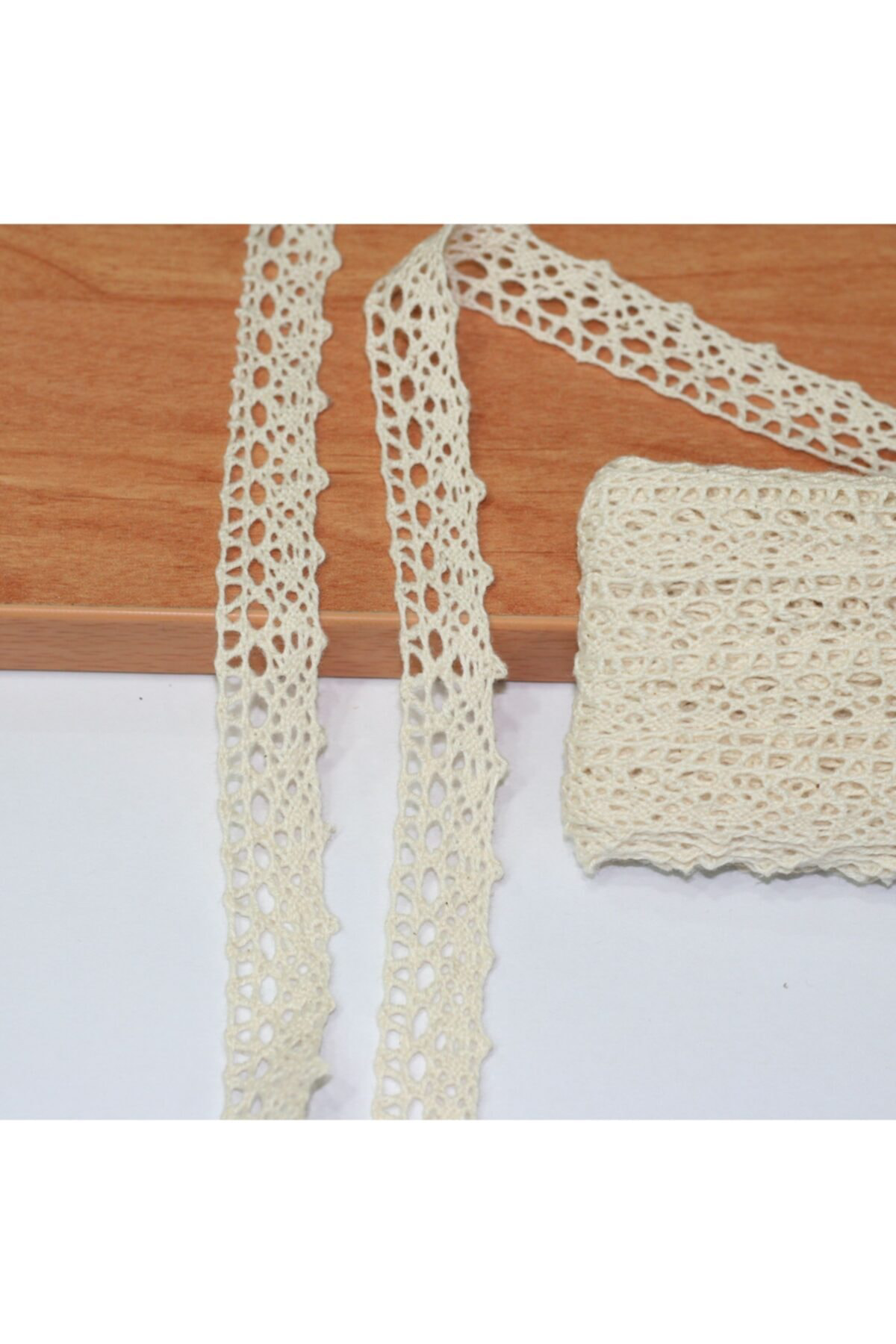 Tuhafiyecimiz Krem Pamuk Dantel 20Mm (457) 10 Metre
