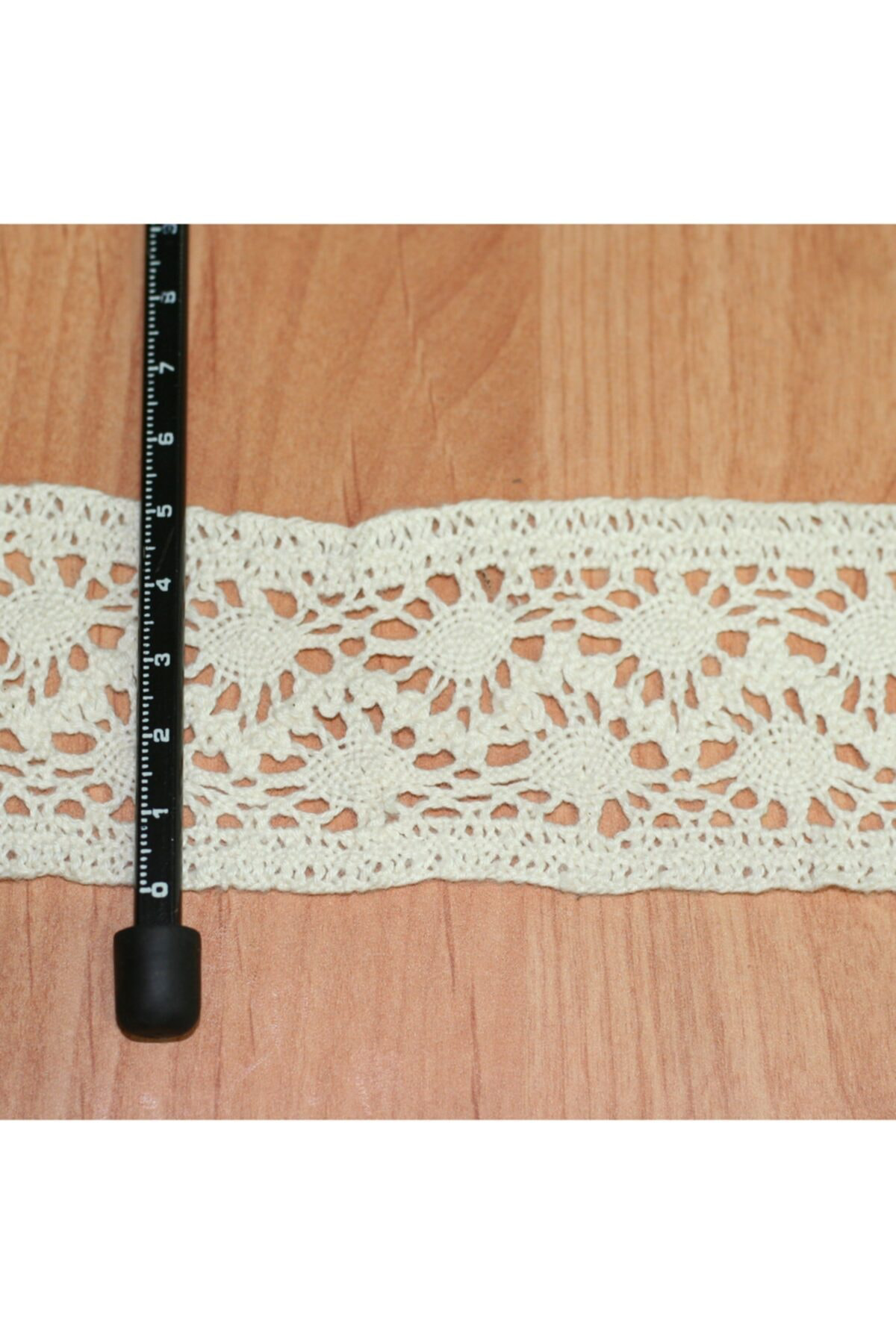 Tuhafiyecimiz Krem Pamuk Dantel 50 Mm