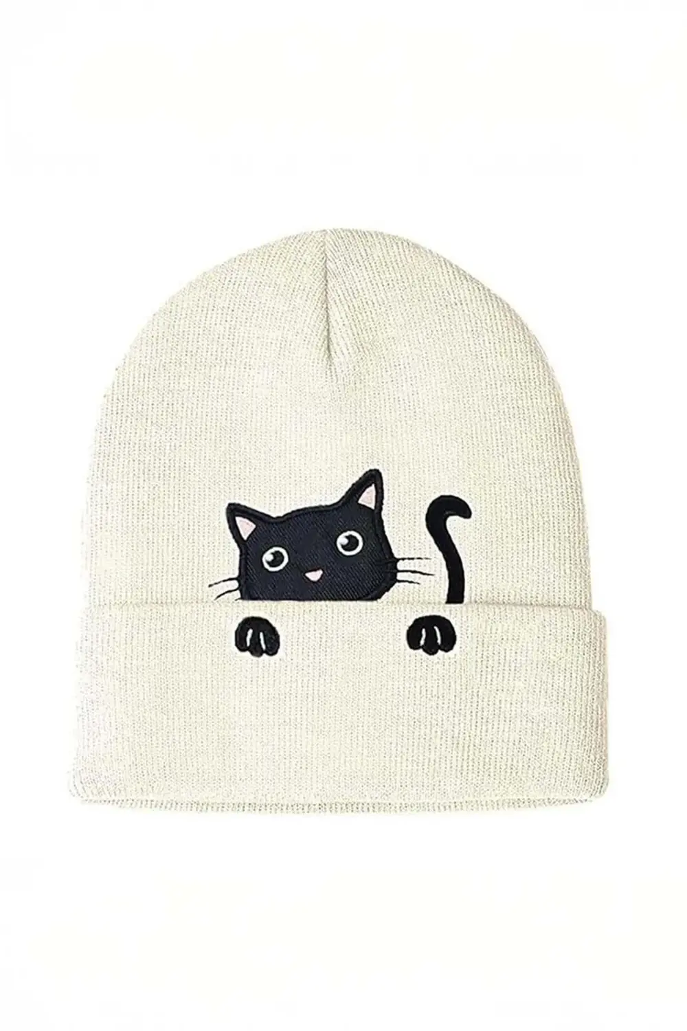 Krem Peeking Cat Unisex Bere
