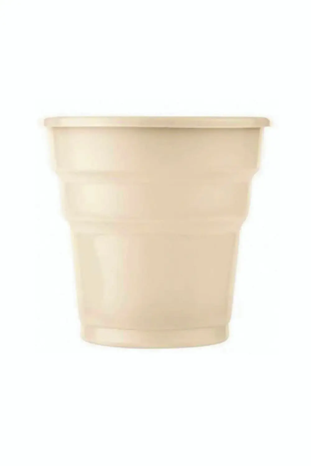 Krem Renk Tabak Bardak Çatal Seti Plastik 25 Kişilik Kullan At Te