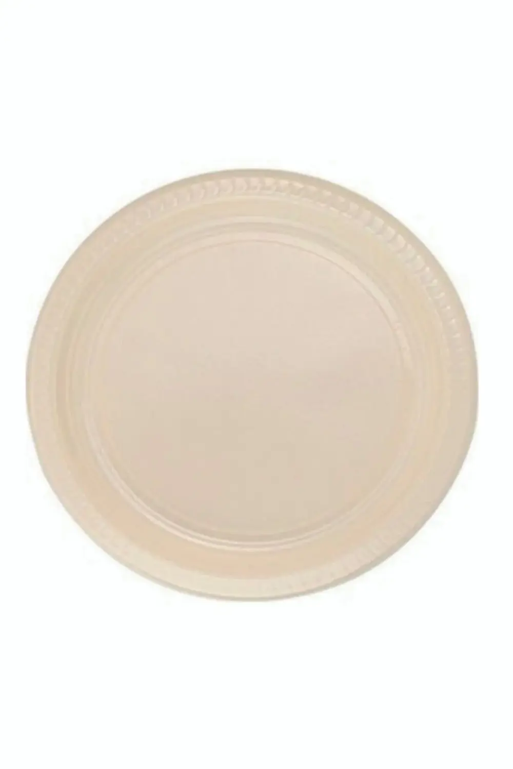 Krem Renk Tabak Bardak Çatal Seti Plastik 25 Kişilik Kullan At Te