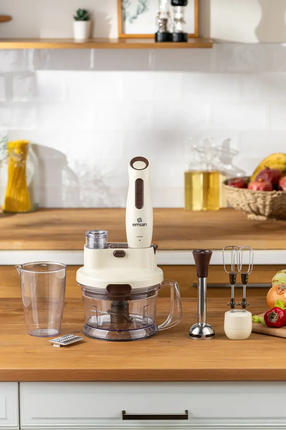 Krem Renkli Çok Fonksiyonlu Mutfak Robotu, Nostaljik Tasarım, 283