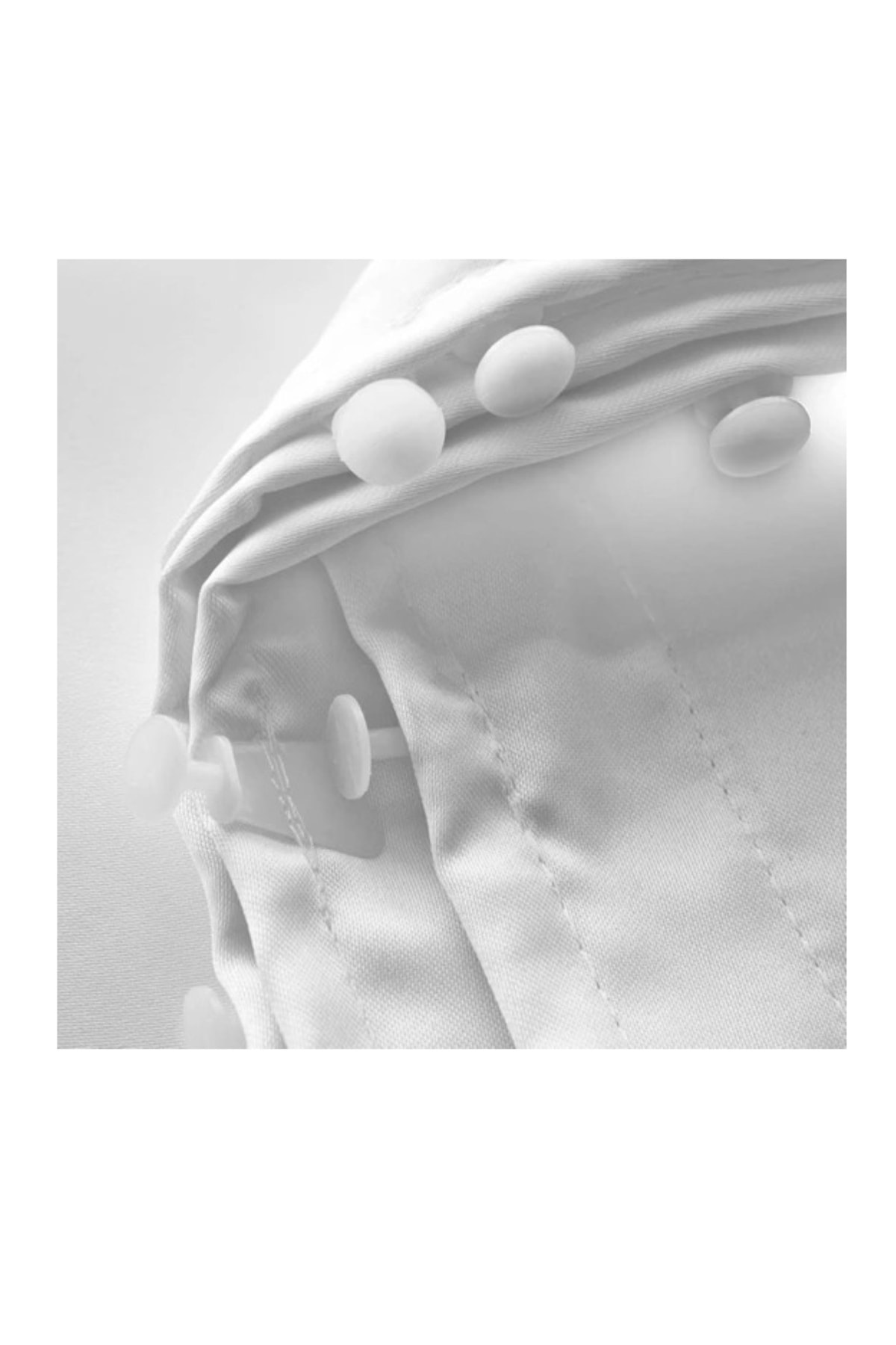 Kumru Çeyiz Krem Saten Güneşlik Perde Beyaz Güneşlik