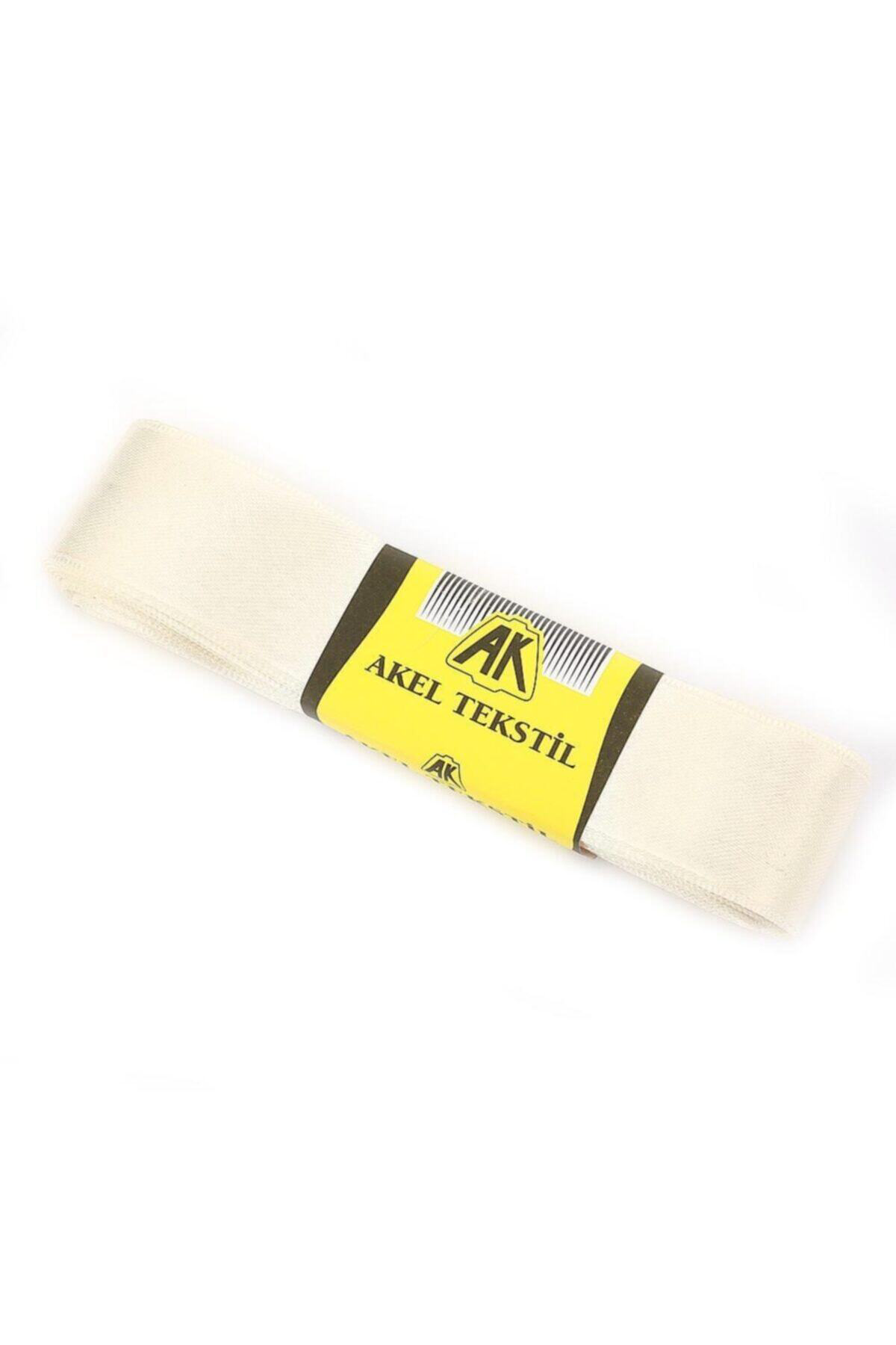 Tuhafiyecimiz Krem Saten Kurdele Çift Taraflı 3Cm Eninde 10Mt Top