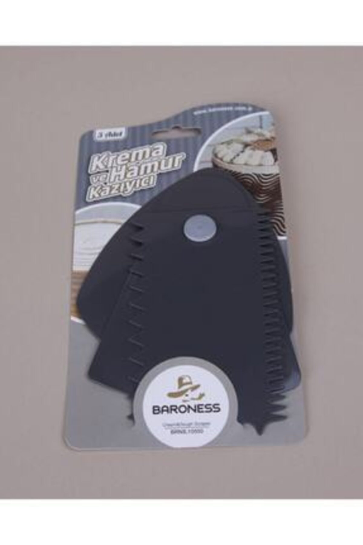 Krema Ve Hamur Kazıyıcı 3' Lü Set Gri