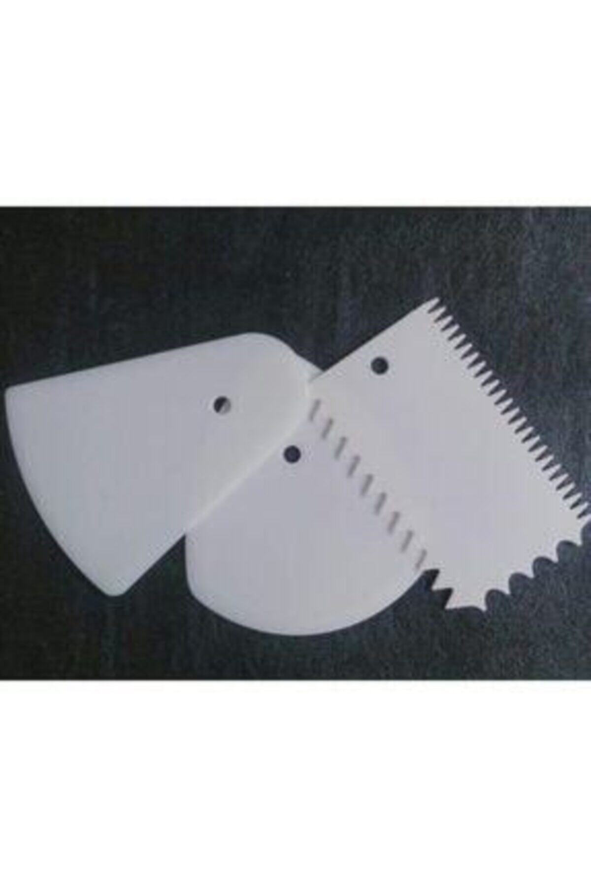 Krema Ve Hamur Kazıyıcı 3' Lü Set Beyaz