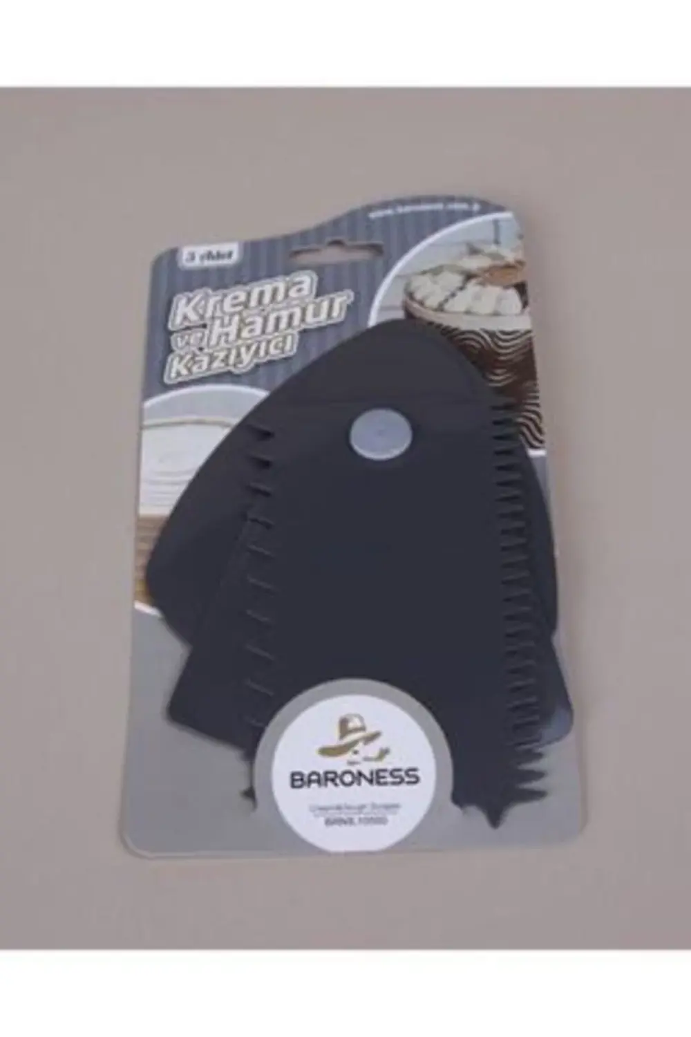 Krema Ve Hamur Kazıyıcı 3' Lü Set Gri