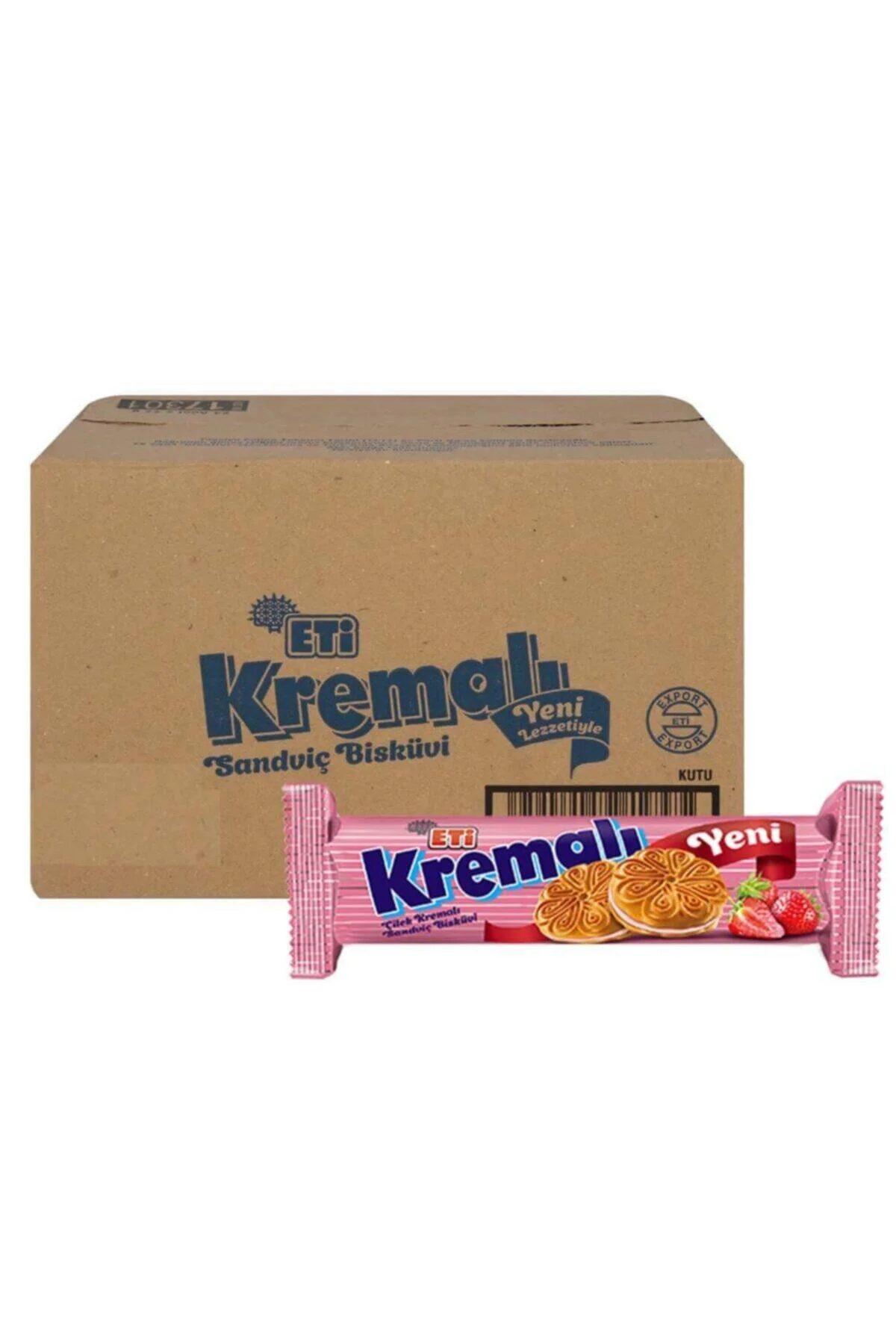 Kremalı Çilekli Bisküvi 77 Gr X 24 Adet