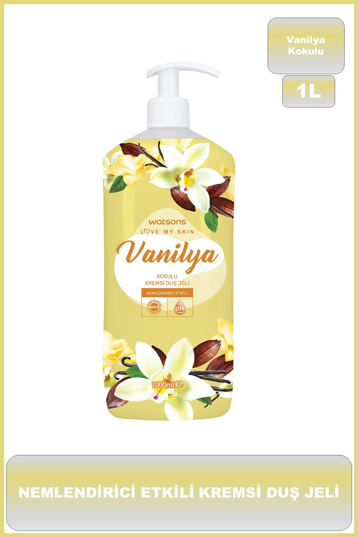 Kremsi Duş Jeli Vanilya 1000 ml