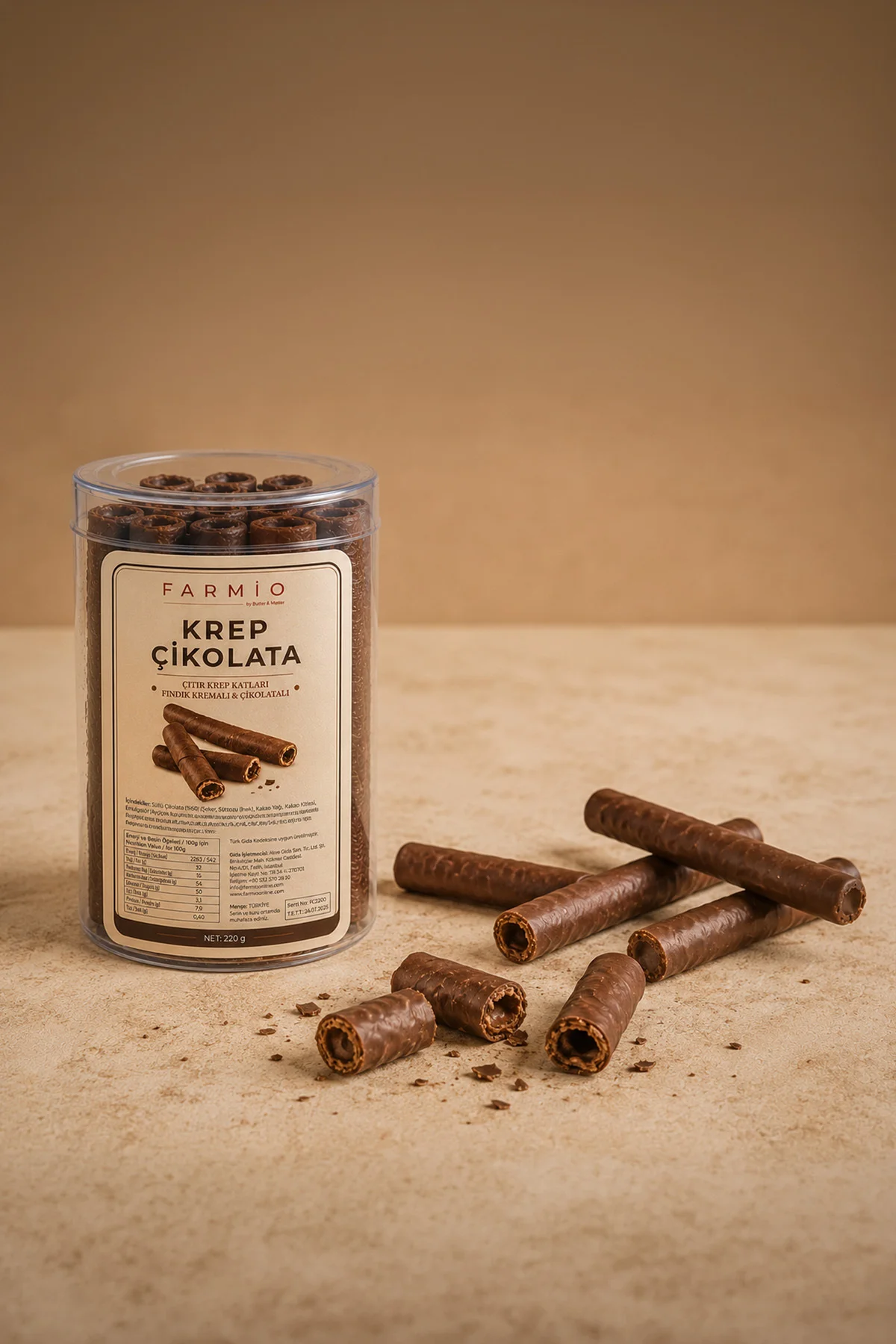 Krep Çikolata 220gr - Çikolata Kaplı Çıtır Rulo Krep Katları Fiyatı, Yorumları ve Özellikleri